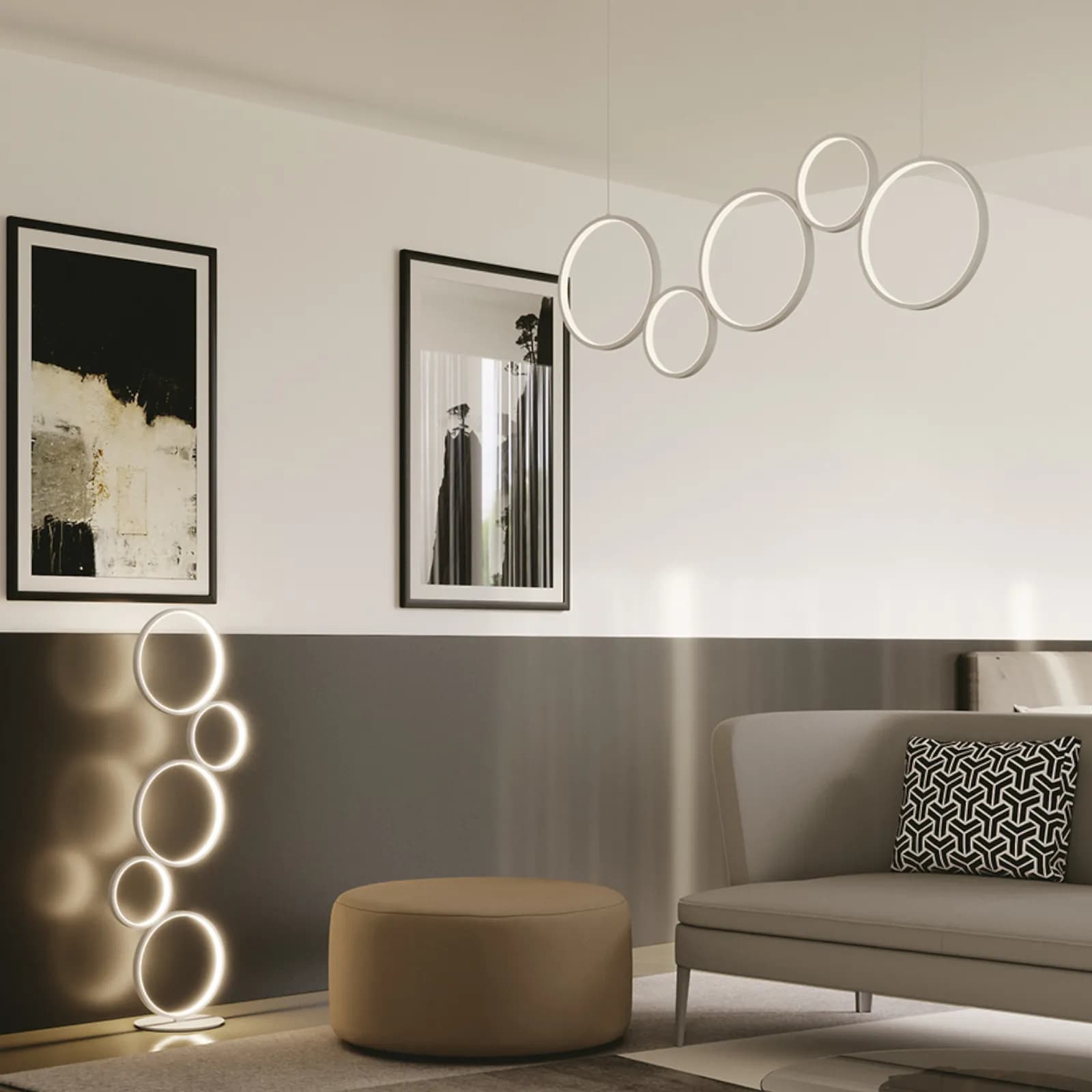 Piantana 117x46,3 cm in alluminio bianco goffrato