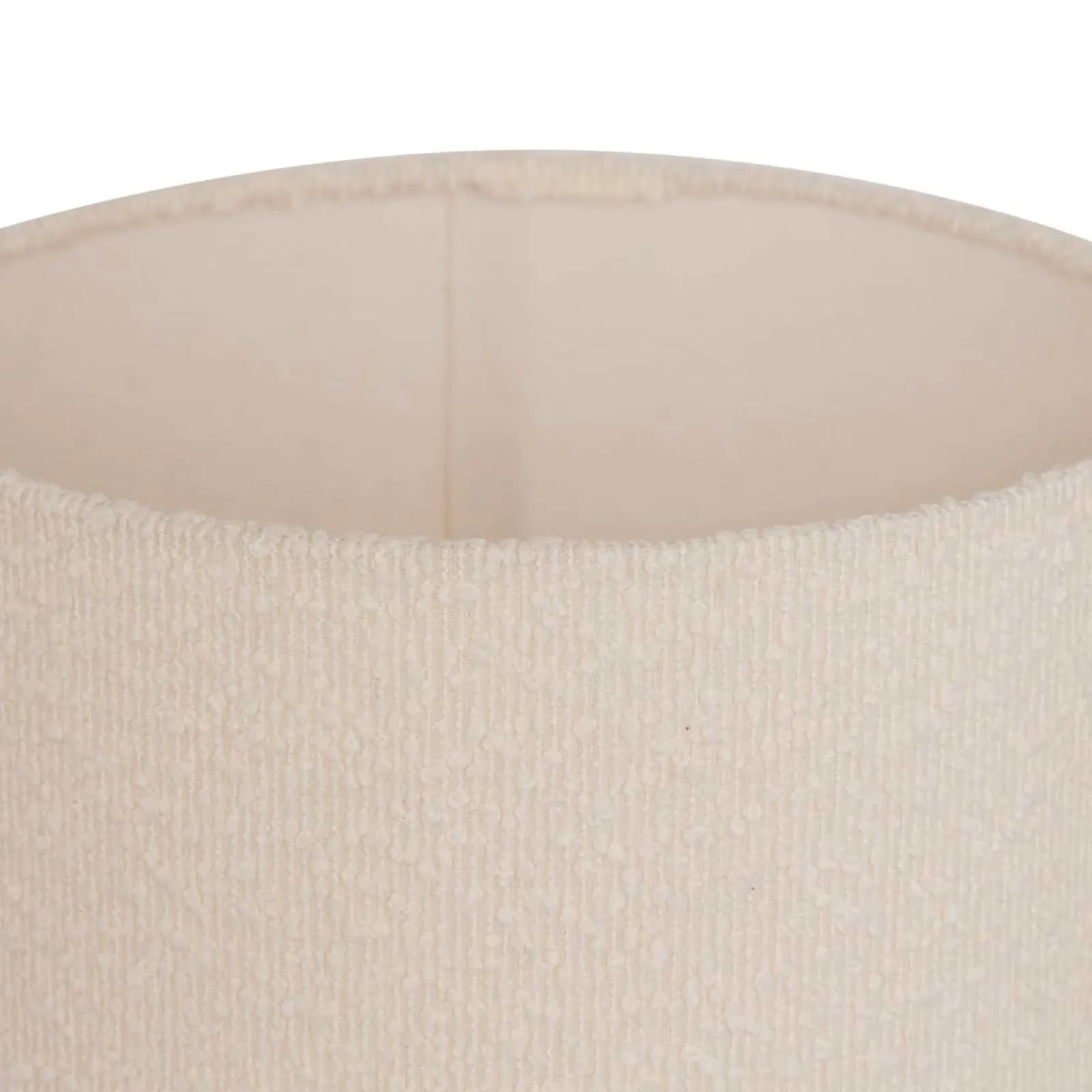 Piantana 125h cm in tessuto bouclé bianco e acciaio