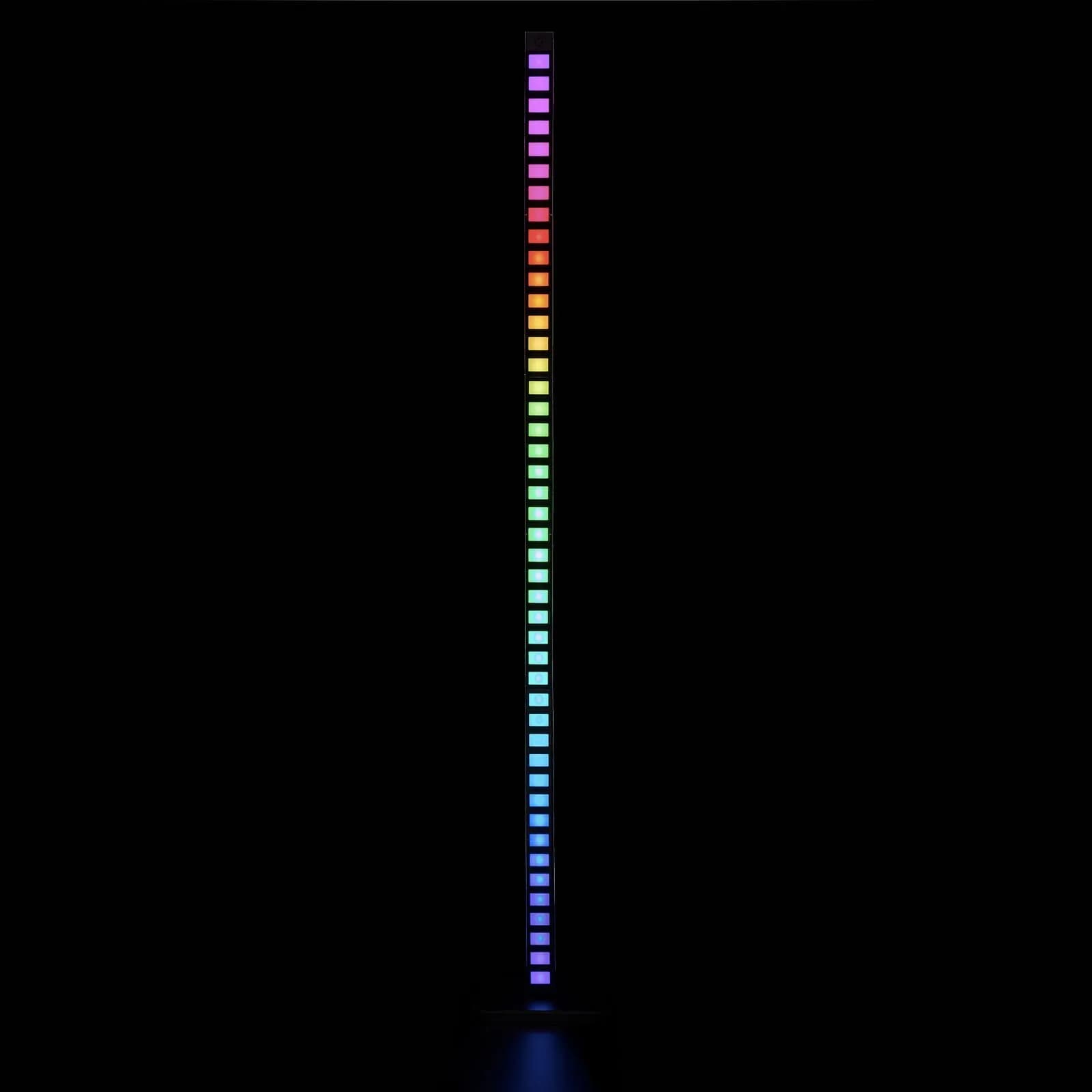 Piantana LED 122h cm multicolore reattiva ai suoni con telecomando