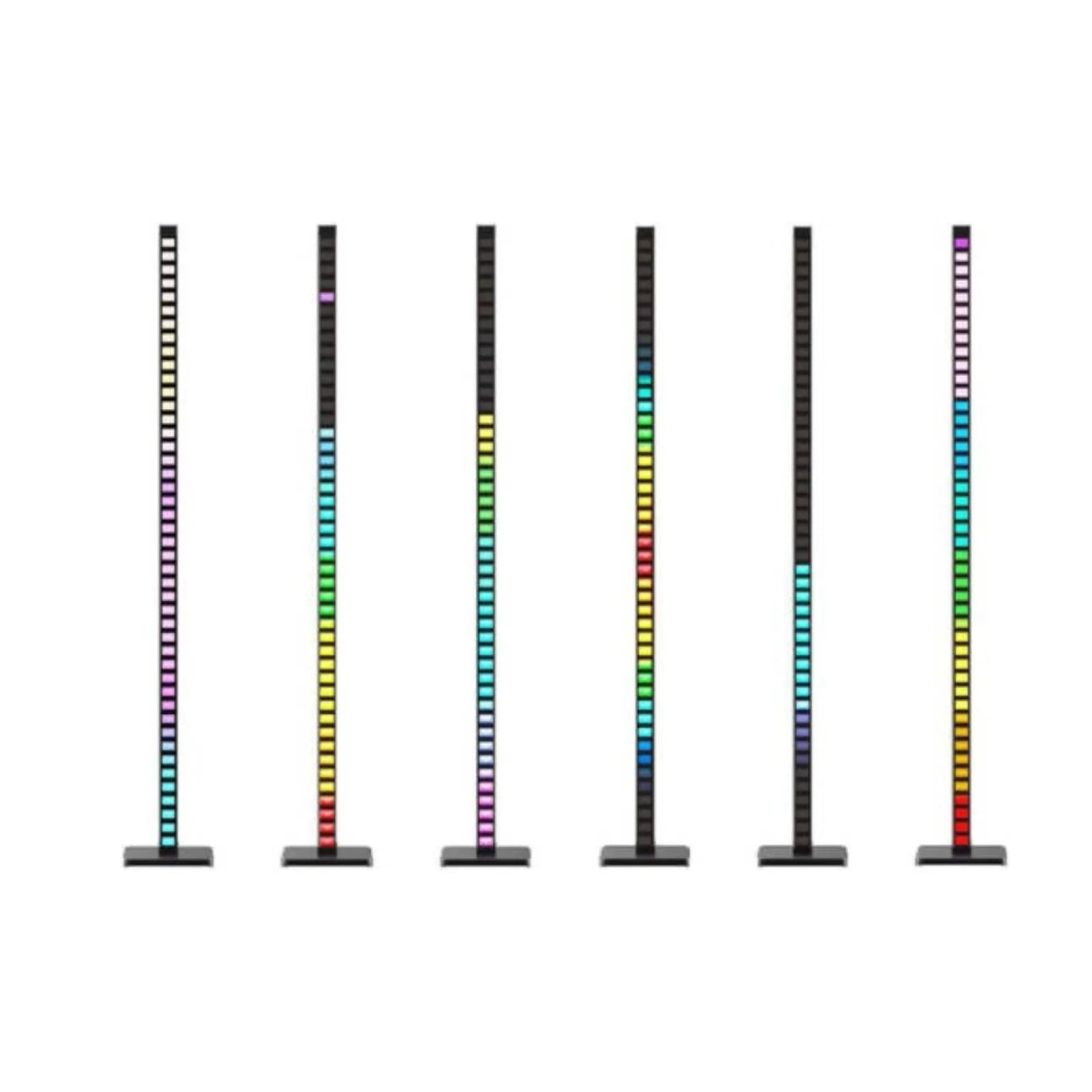 Piantana LED 122h cm multicolore reattiva ai suoni con telecomando