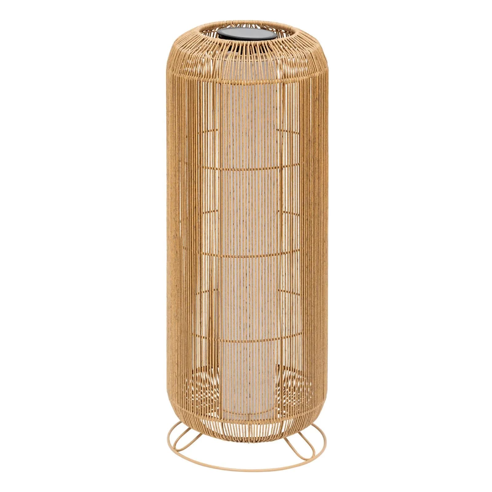 Piantana LED a ricarica solare in polipropilene color naturale - Ketty