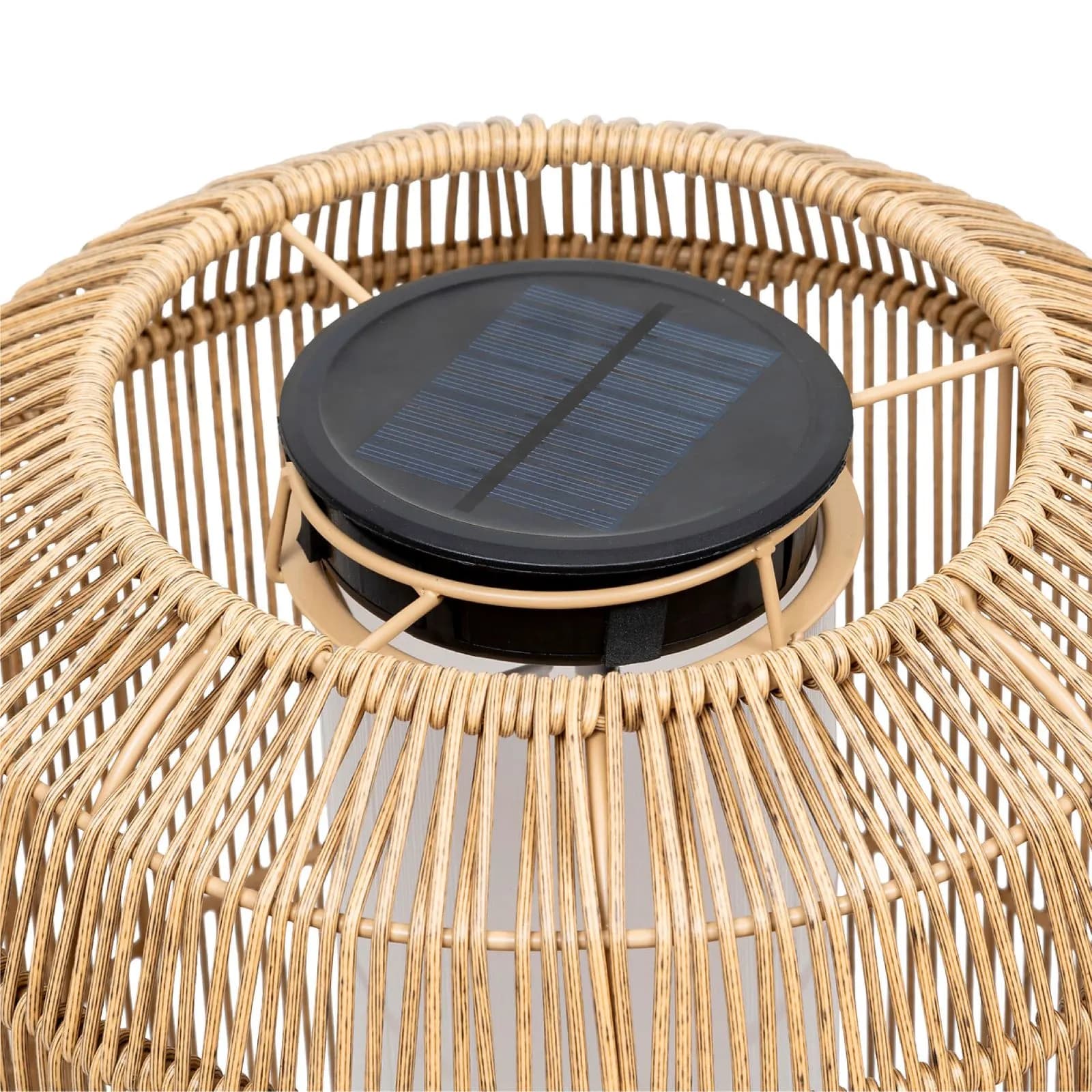 Piantana LED a ricarica solare in polipropilene color naturale - Ketty
