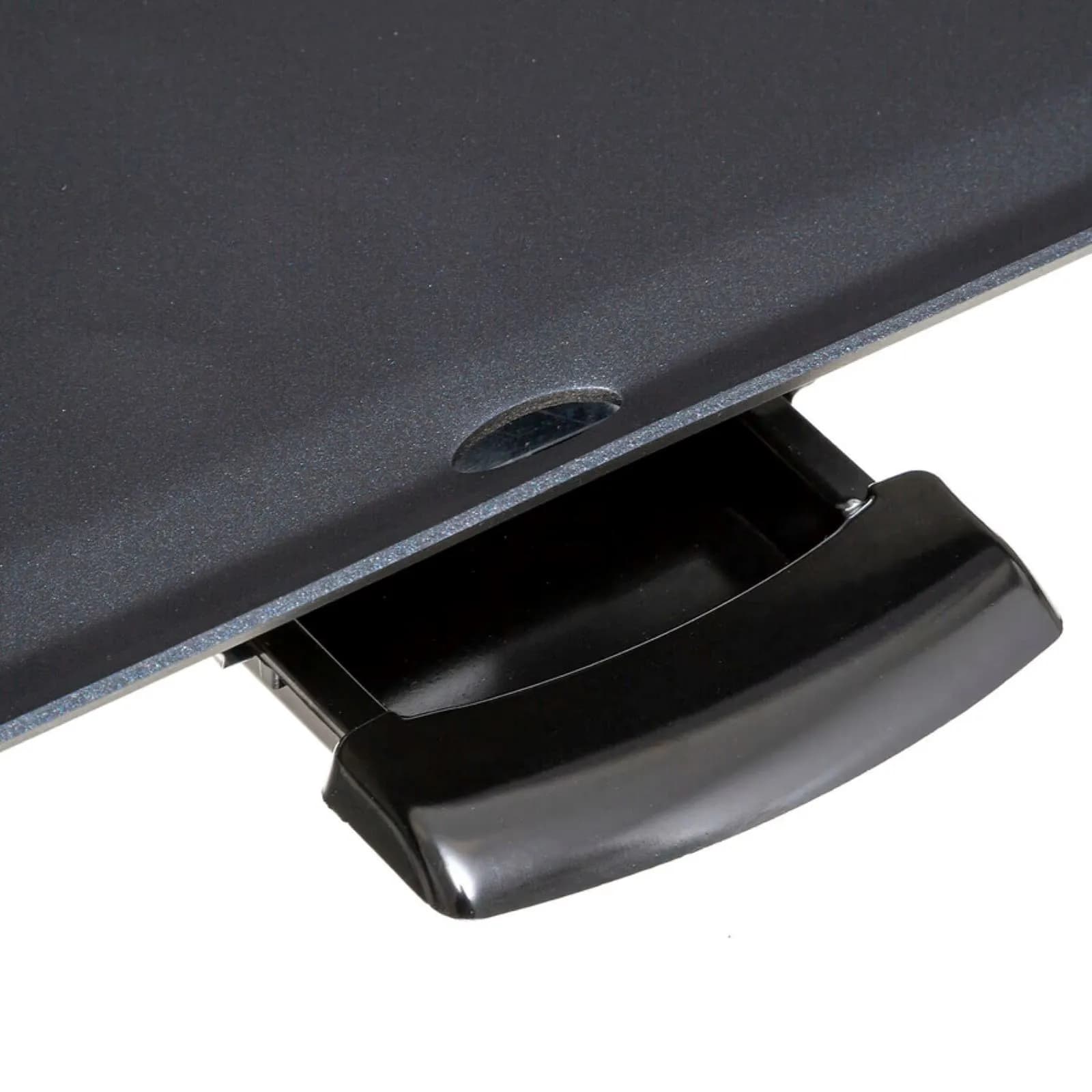 Piastra elettrica 96x22 cm in alluminio nero con manici
