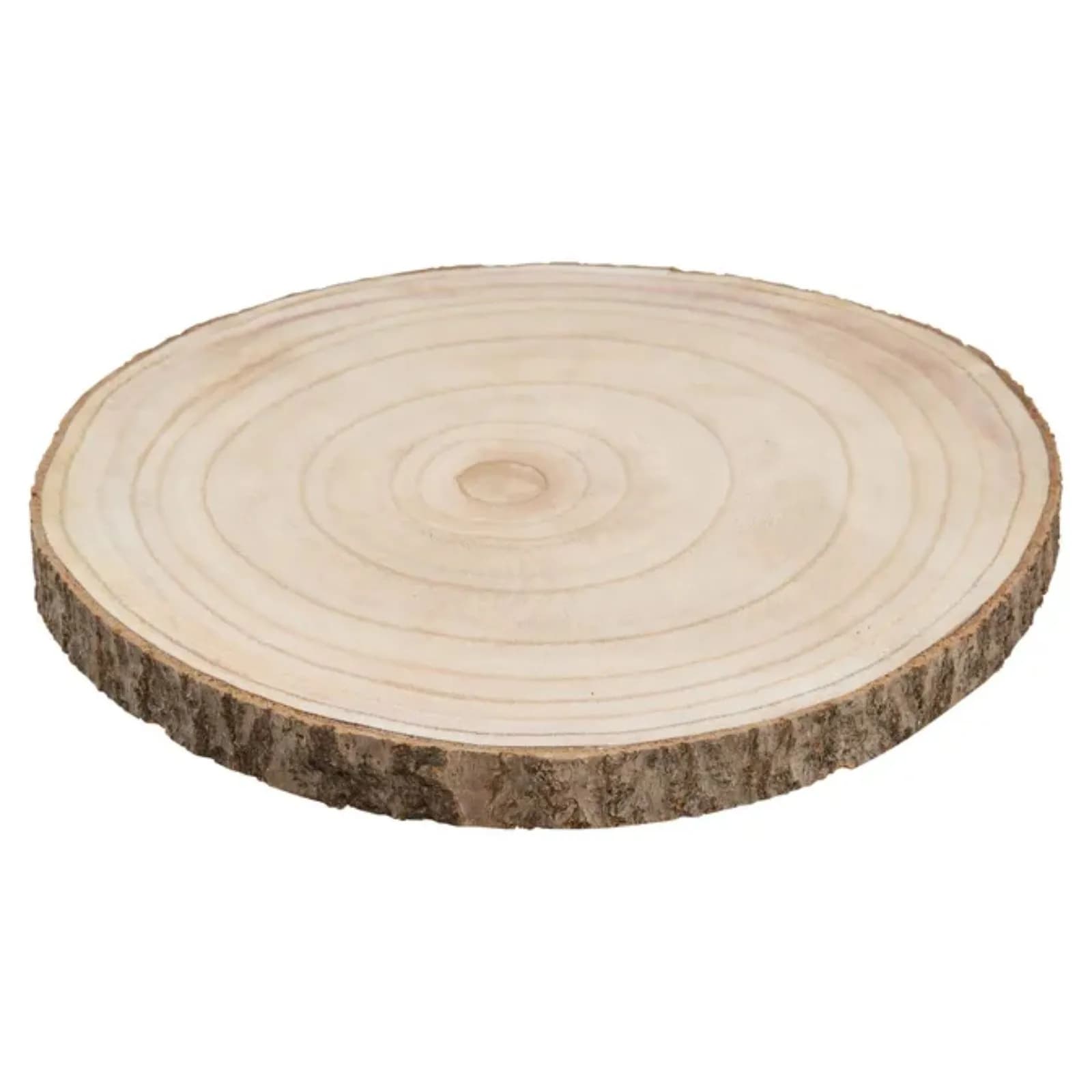 Piatto da portata rotondo 30 cm disco di tronco naturale