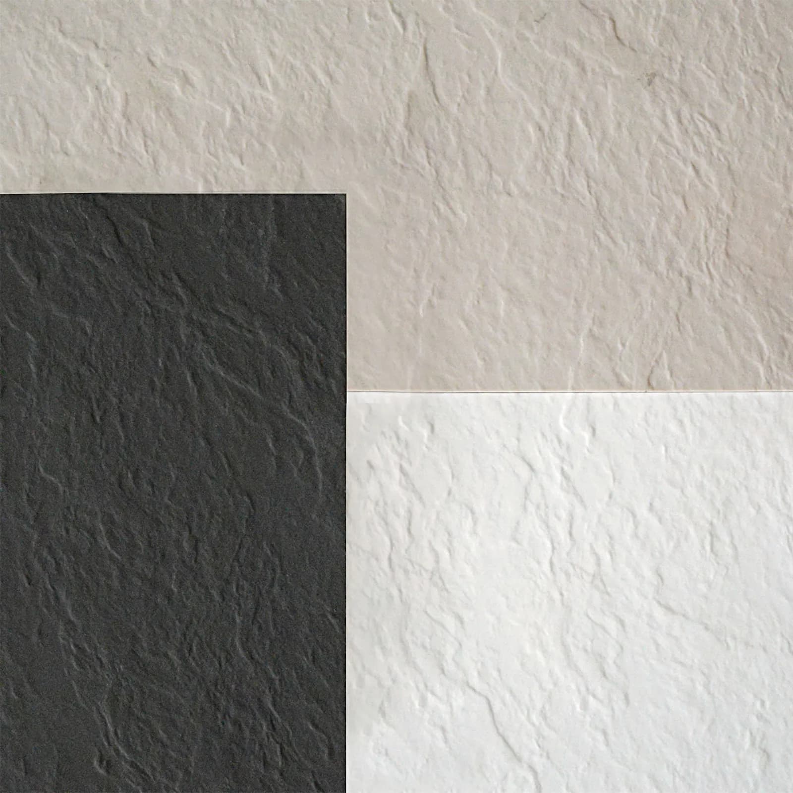 Piatto doccia 100x70 cm in acrilico effetto pietra antracite con canalina in acciaio - Denb