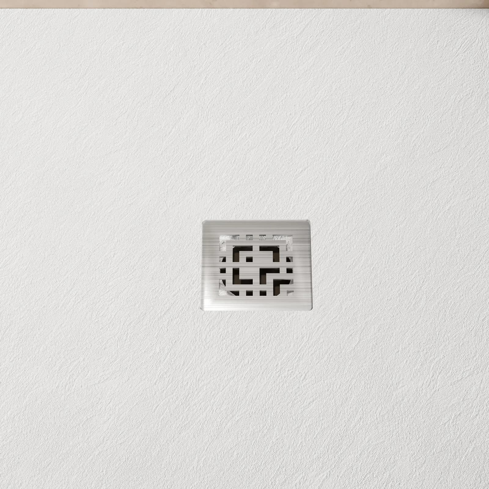 Piatto doccia semicircolare dx 70 x 90 cm effetto pietra riducibile bianco - Zerium