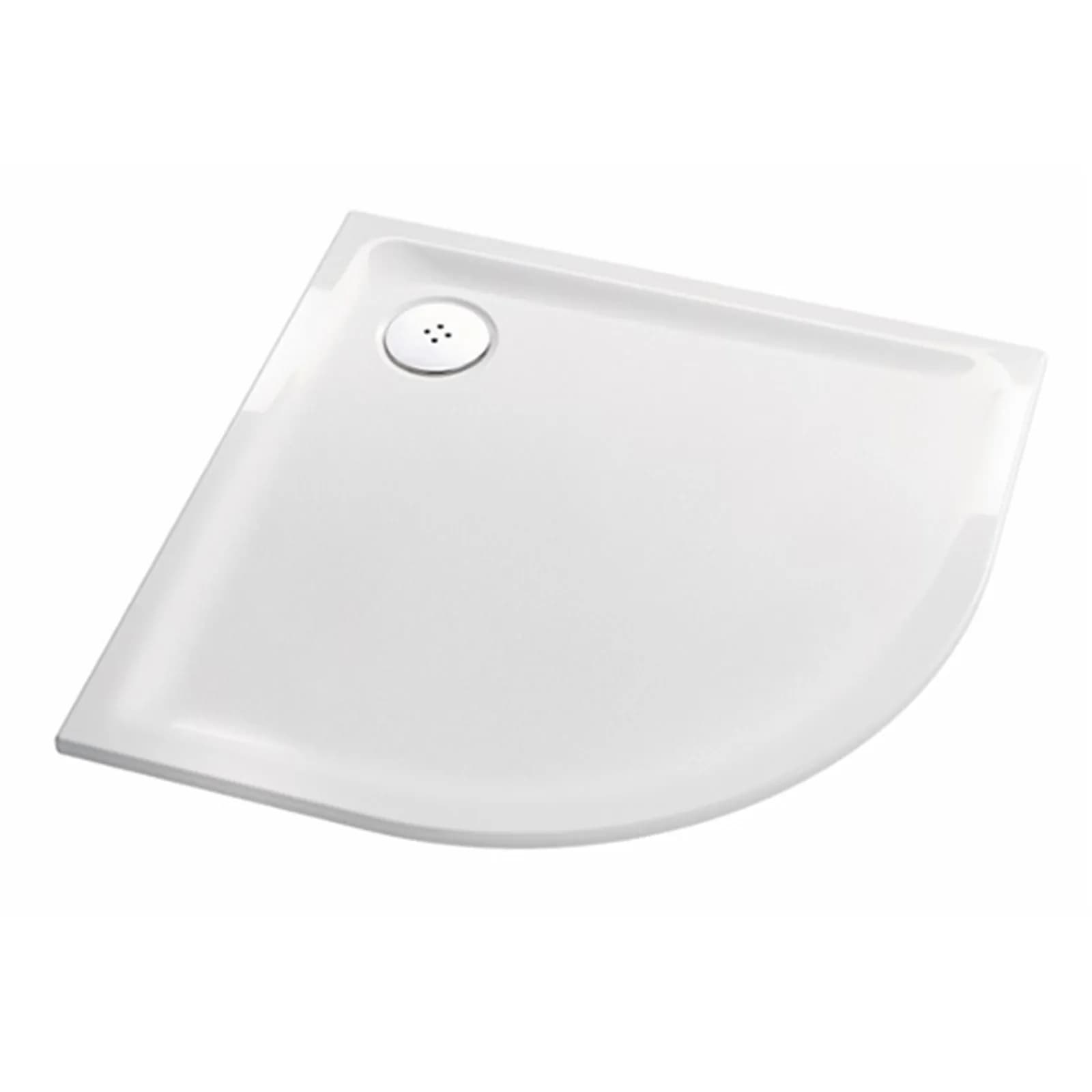 Piatto doccia angolare 90x90 cm slim ceramica bianca Serie 45 - Geberit