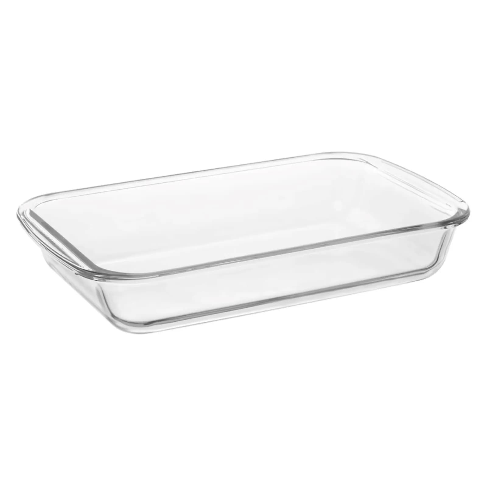 Pirofila da forno 30x18 cm in vetro borosilicato con coperchio grigio