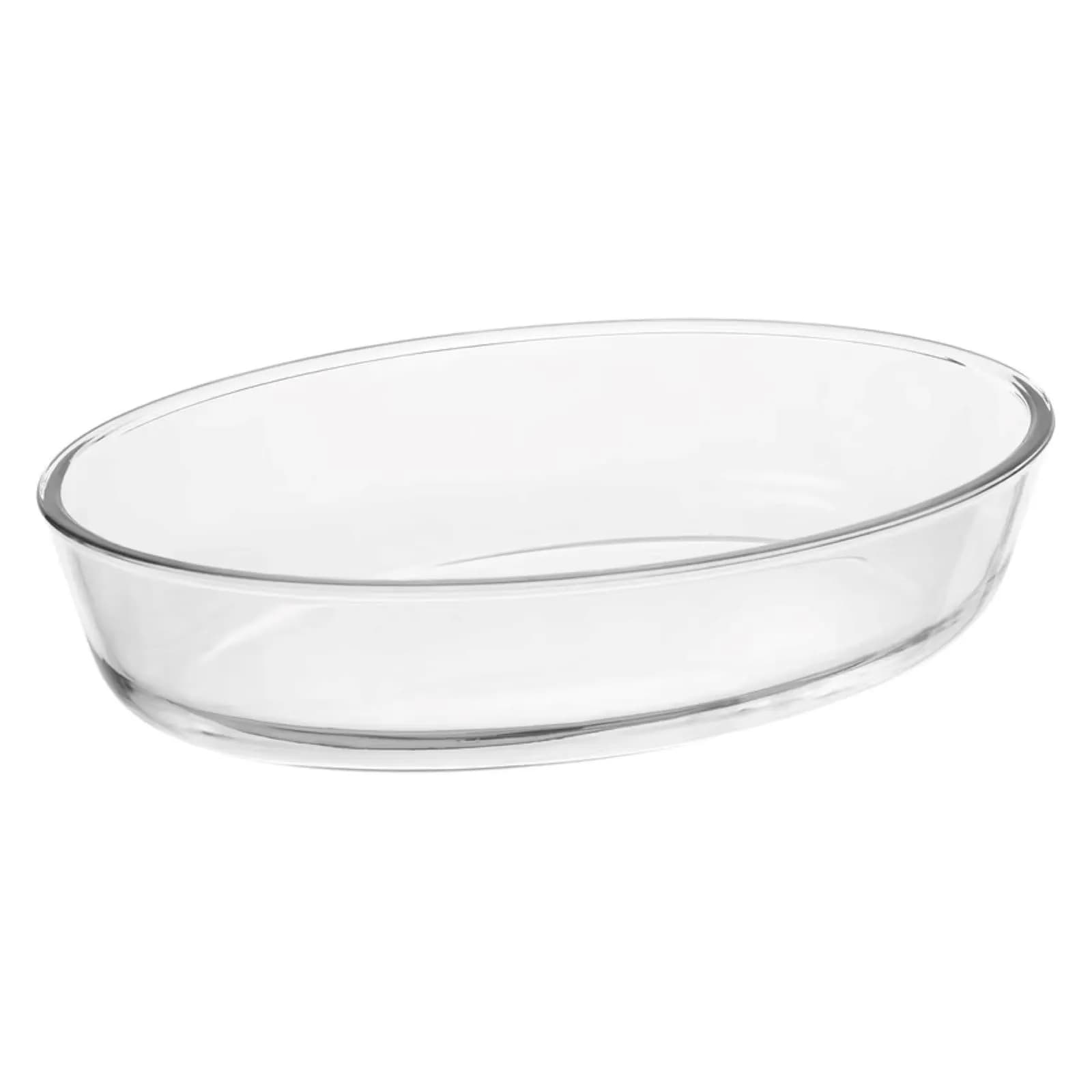 Pirofila da forno 30x21 cm in vetro borosilicato con coperchio grigio