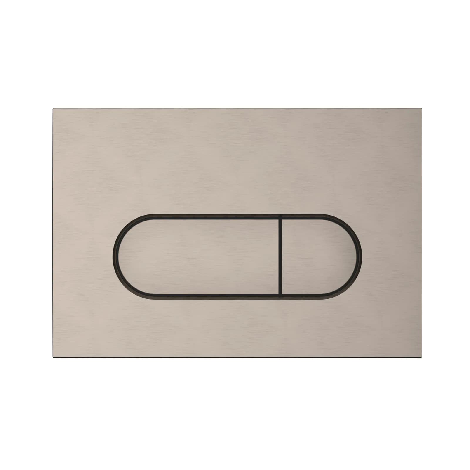 Placca di comando nichel spazzolato con doppio pulsante - Root Round di Vitra