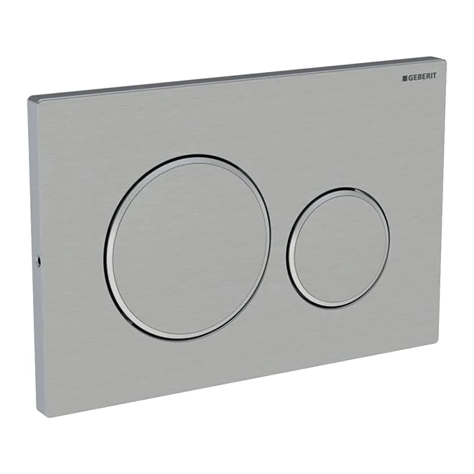 Placca doppio tasto Geberit avvitabile acciaio inox - Sigma20 round