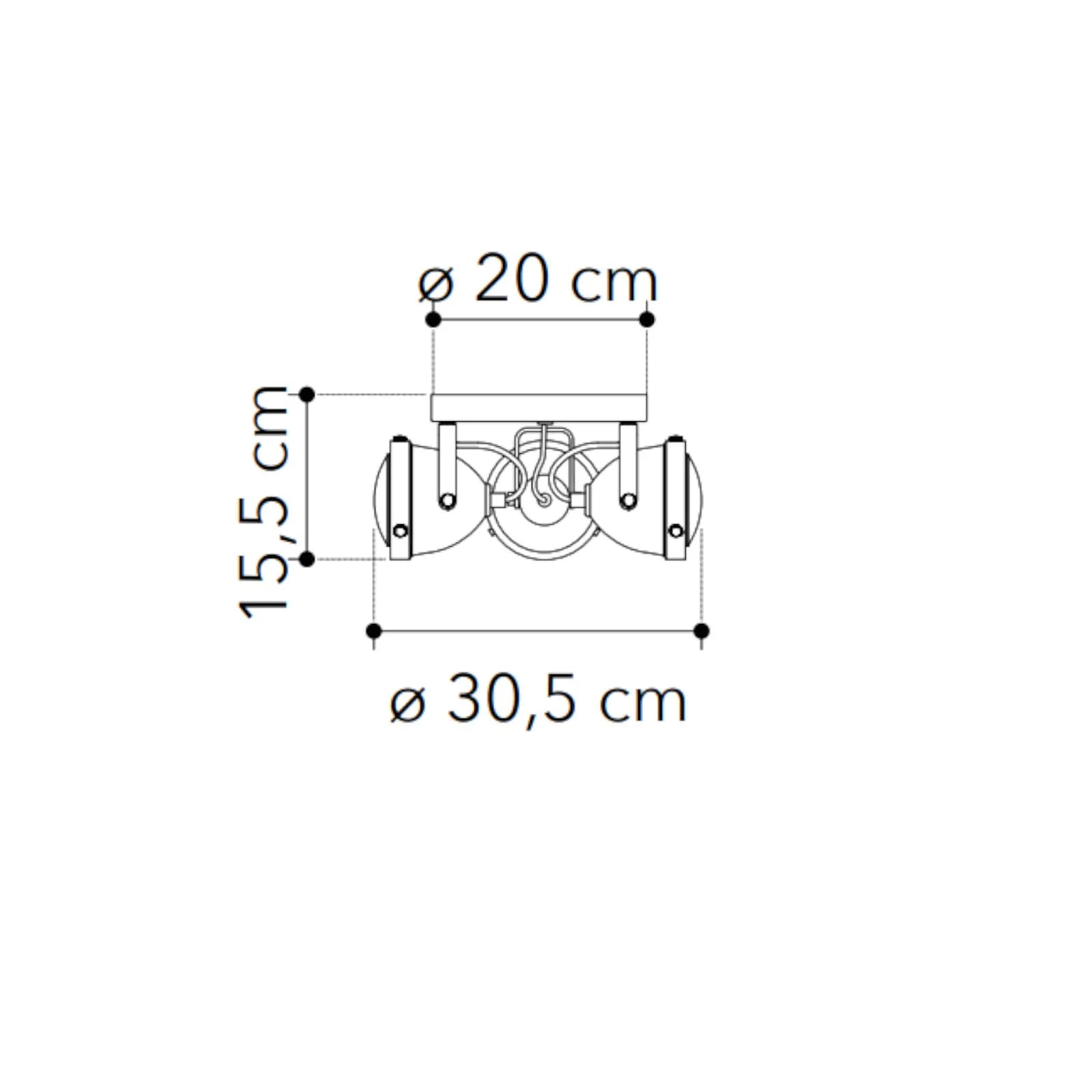 Plafoniera 30,5 cm in metallo marrone