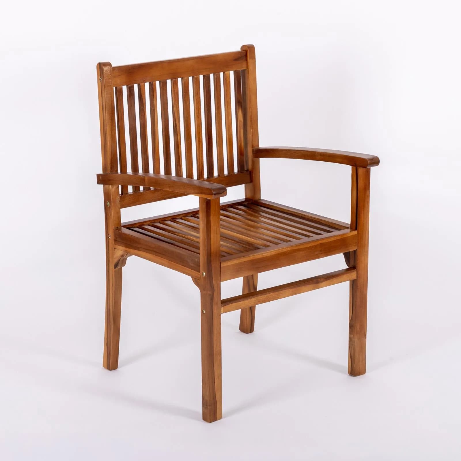 Sedia da giardino con braccioli in legno teak - Louis