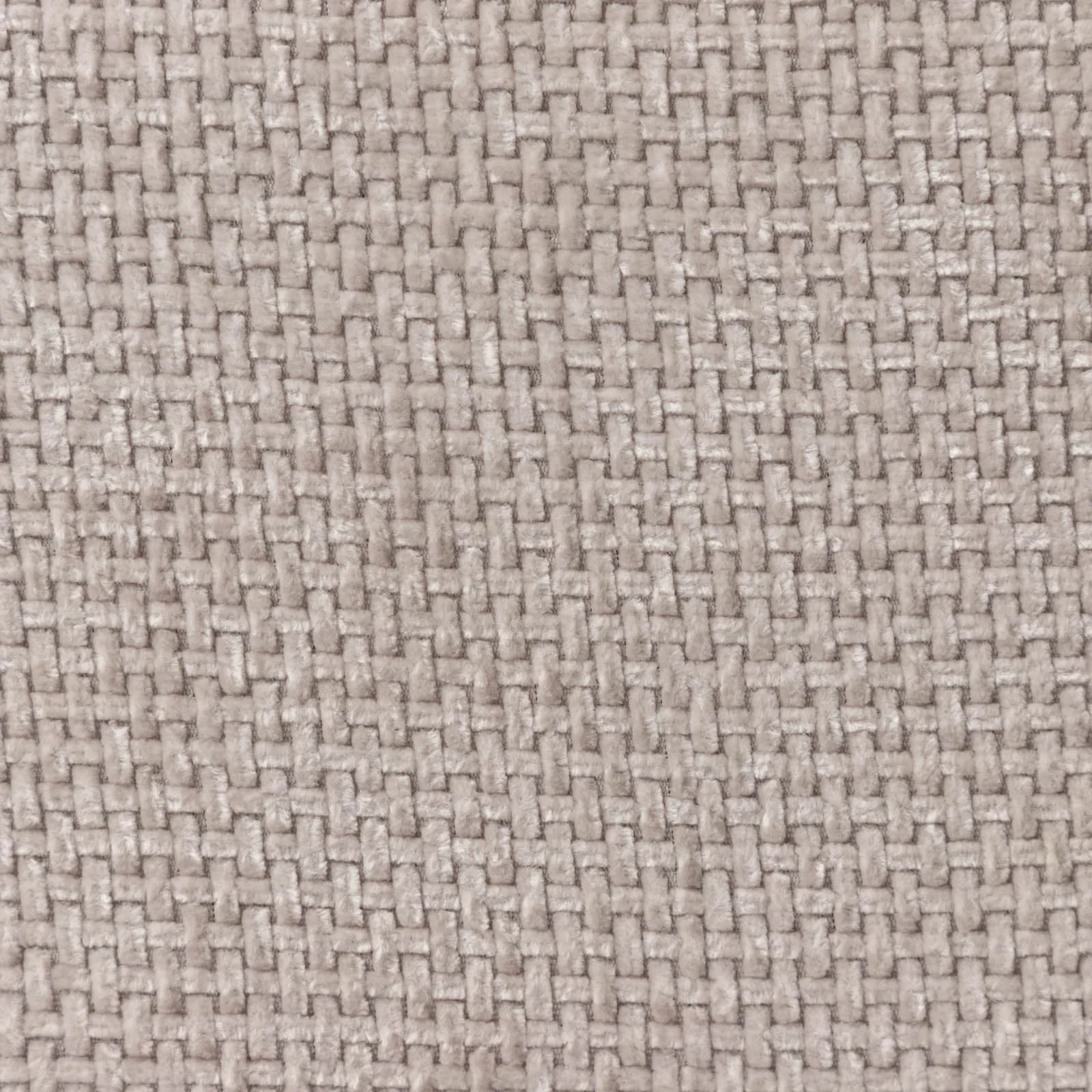 Poltrona in ciniglia beige con gambe in metallo oro - Finas