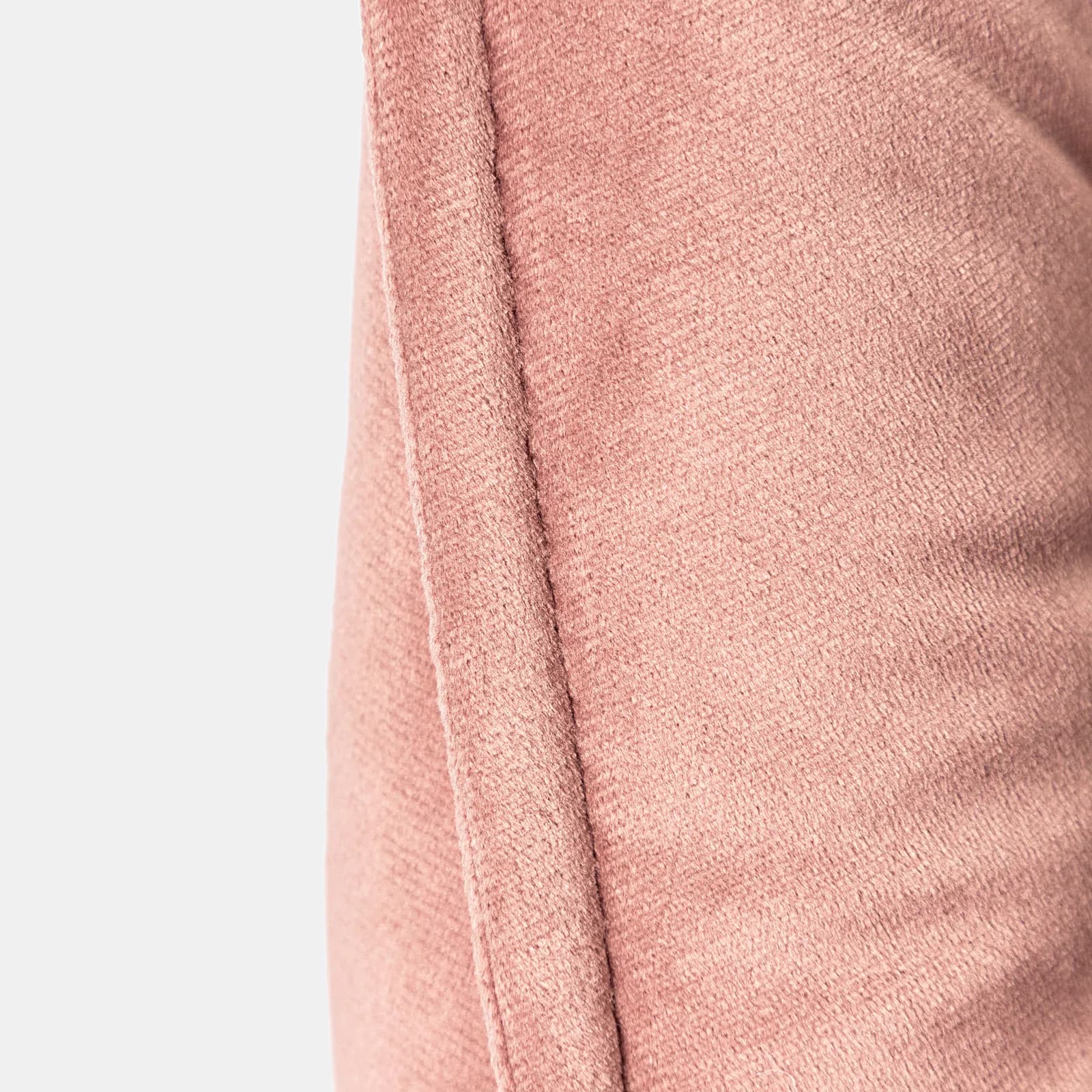 Poltrona in velluto trapuntato rosa antico con gambe in metallo nero - Sulis