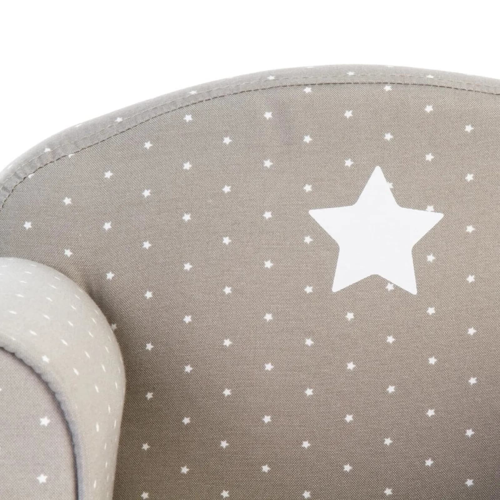 Poltrona per bambini 49x44h cm in tessuto beige e stelle - Stardust
