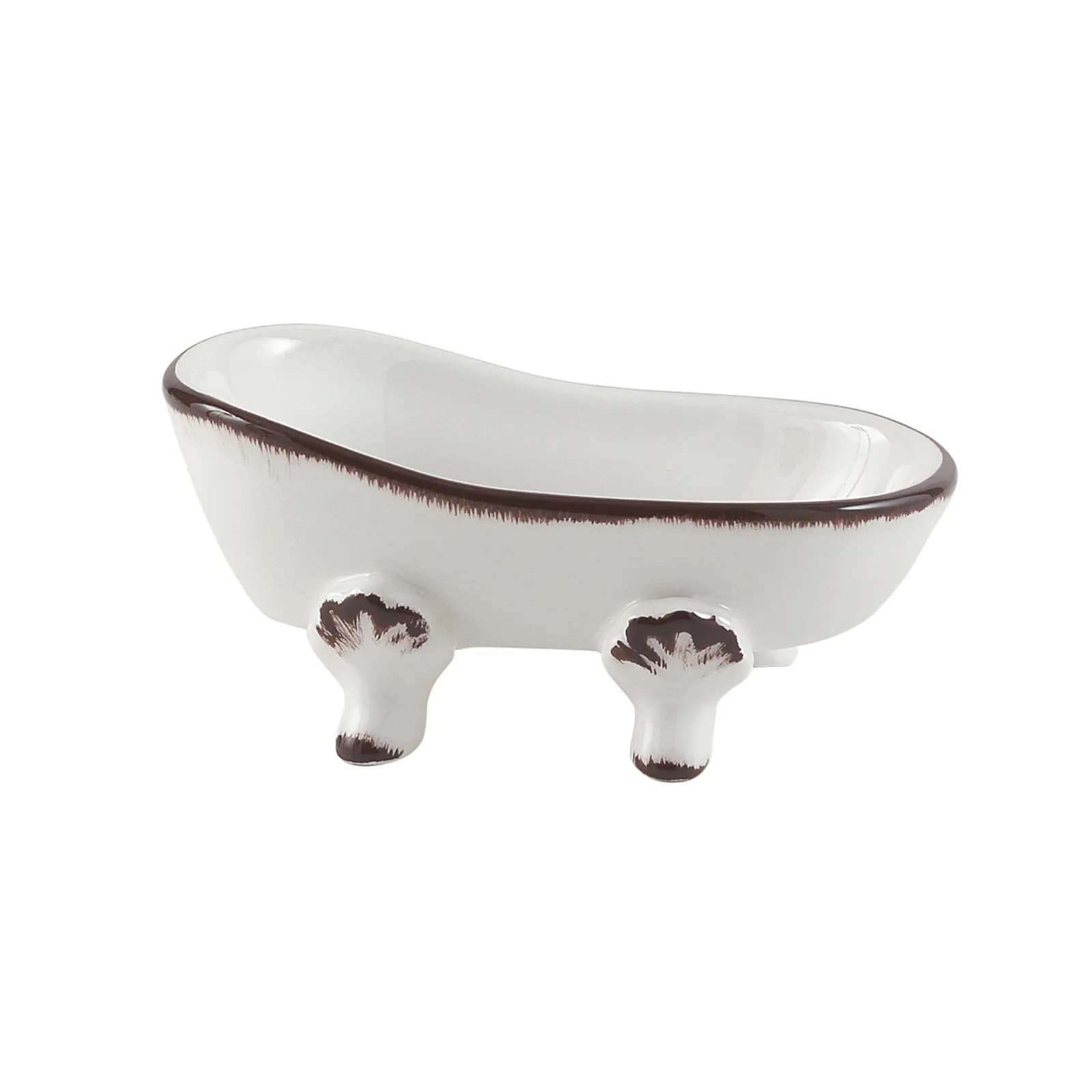 Portasapone in ceramica bianco a forma di vasca - Amelie di Gedy