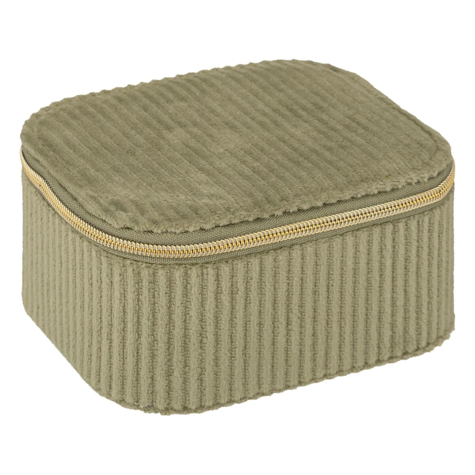 Portagioie 11x6h cm in velluto verde e cerniera