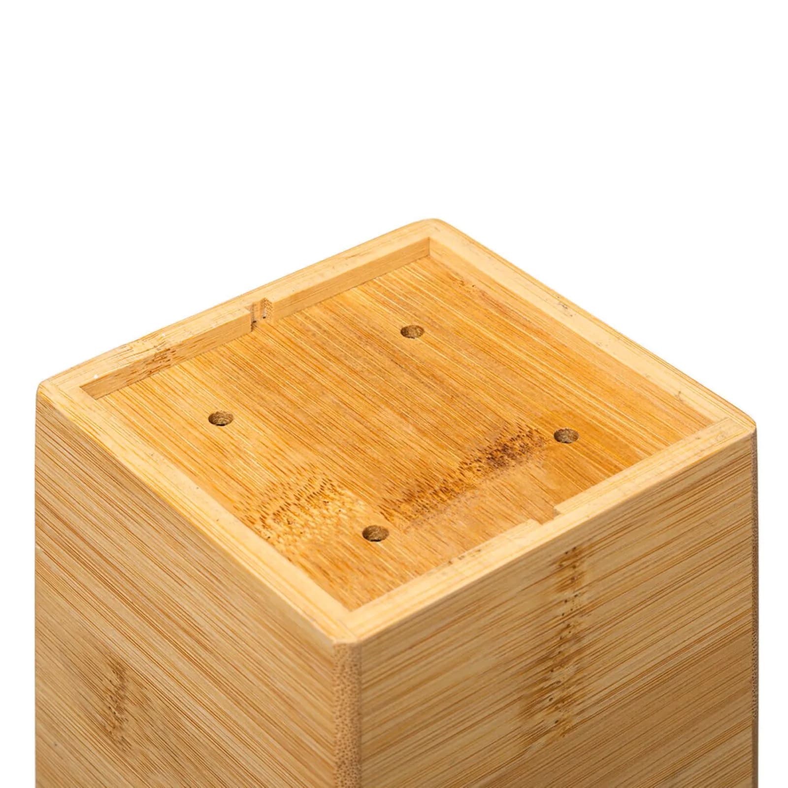 Portaposate d'appoggio 10x15h cm in bambù naturali con fondo forato