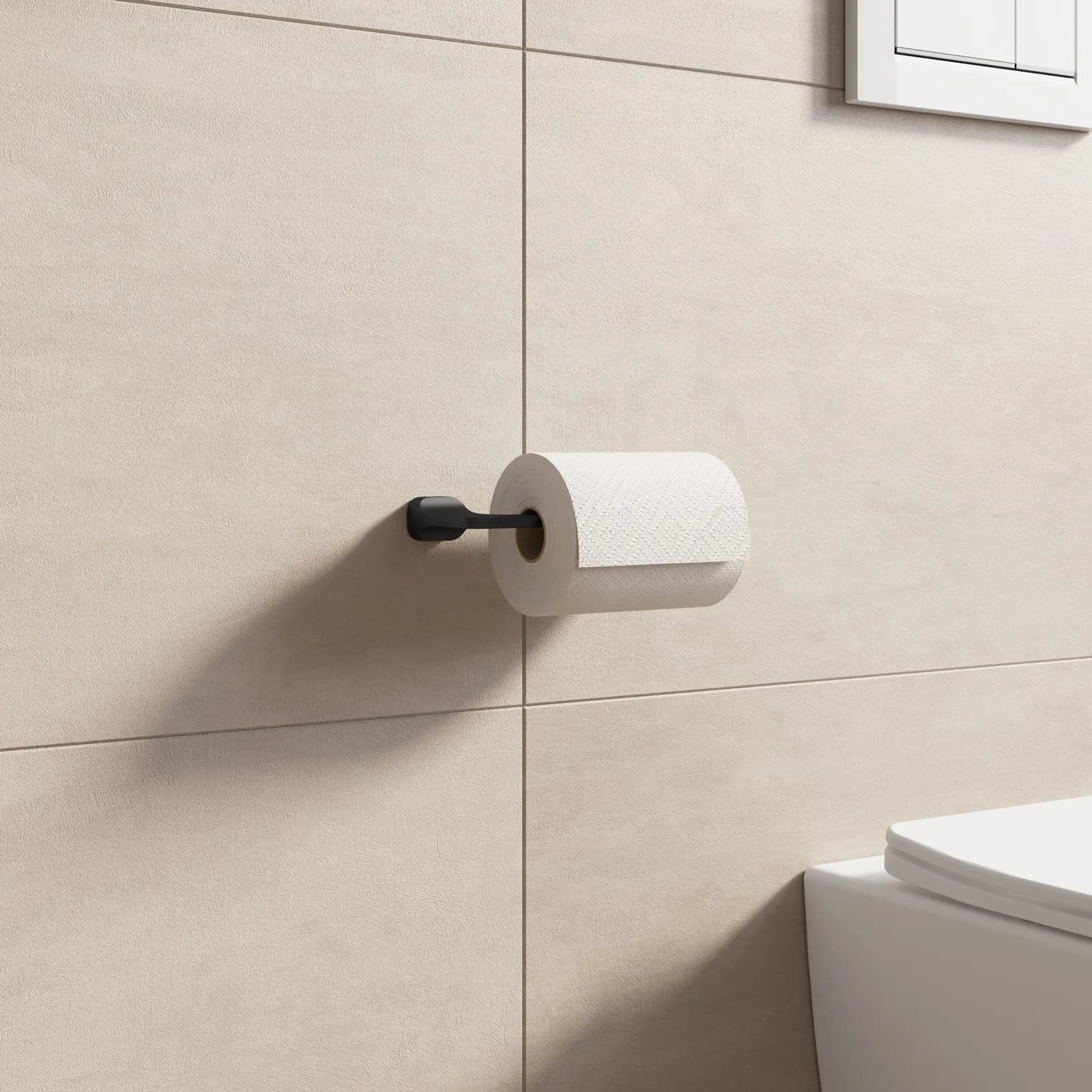 Portarotolo a muro in acciaio inox nero - Claret