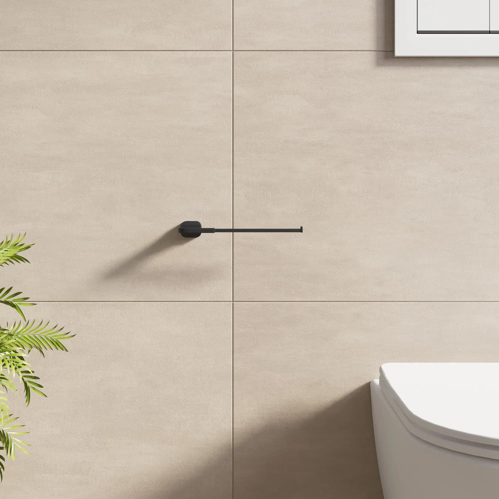 Portarotolo a muro in acciaio inox nero - Claret