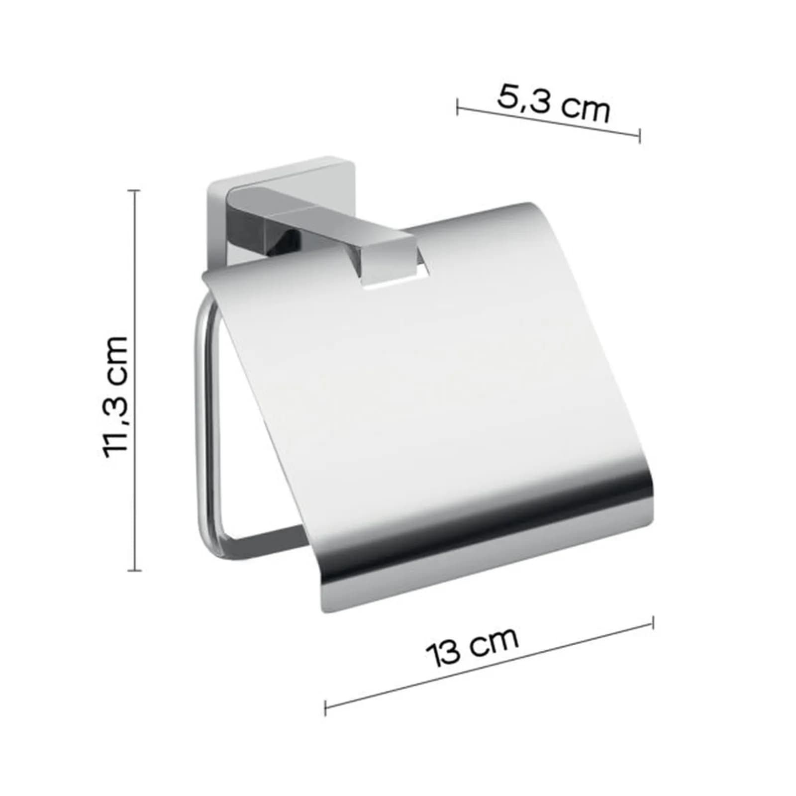 Portarotolo coperto a muro in acciaio inox e cromall cromo - Atena di Gedy