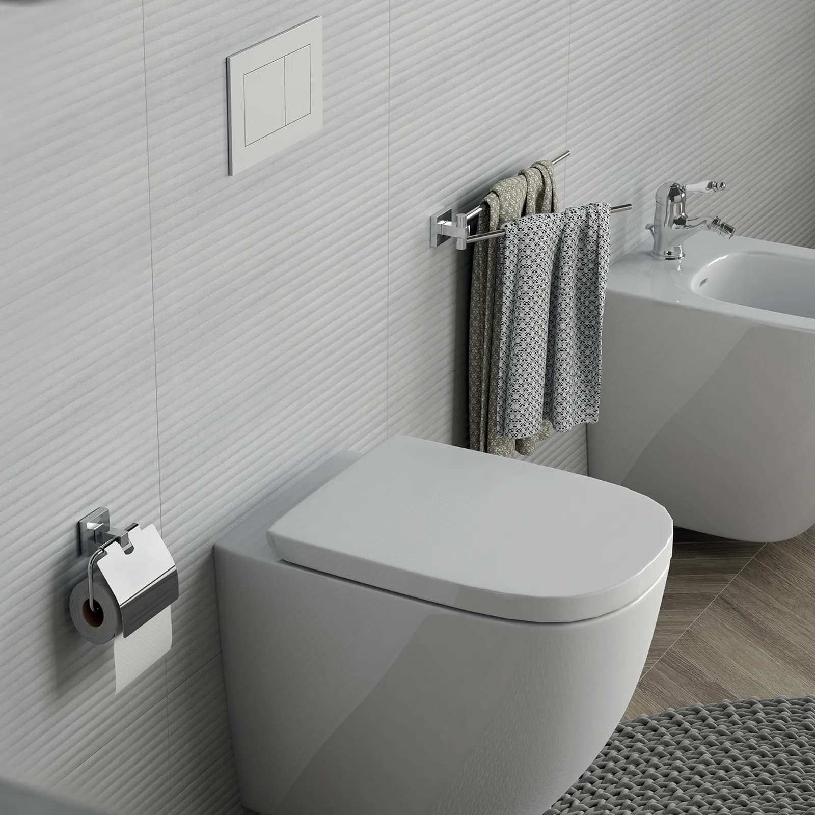 Portasalviette a snodo in acciaio inox e cromall cromo - Olimpo di Gedy