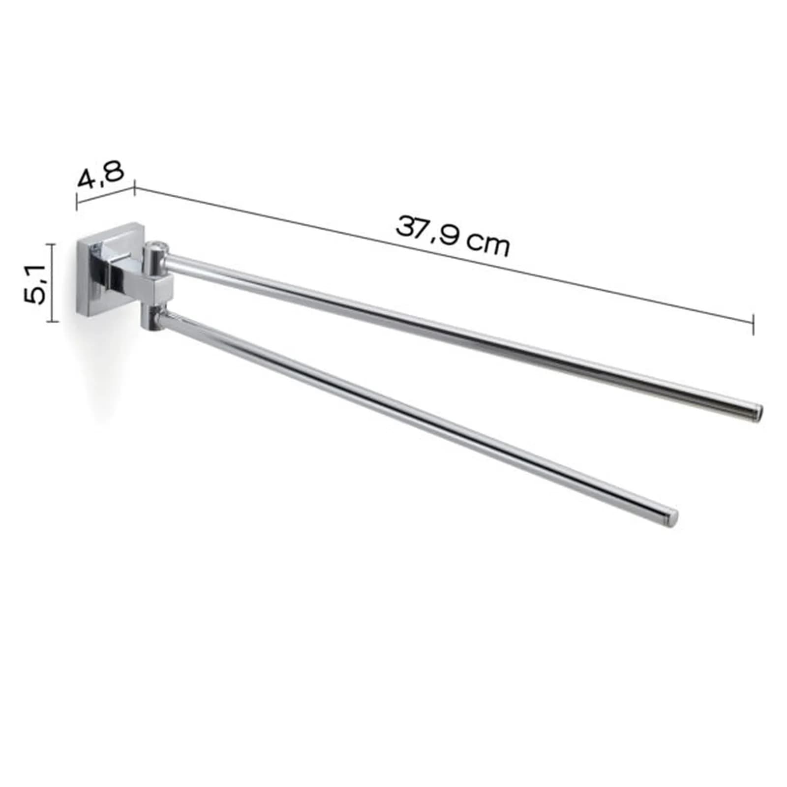 Portasalviette a snodo in acciaio inox e cromall cromo - Olimpo di Gedy
