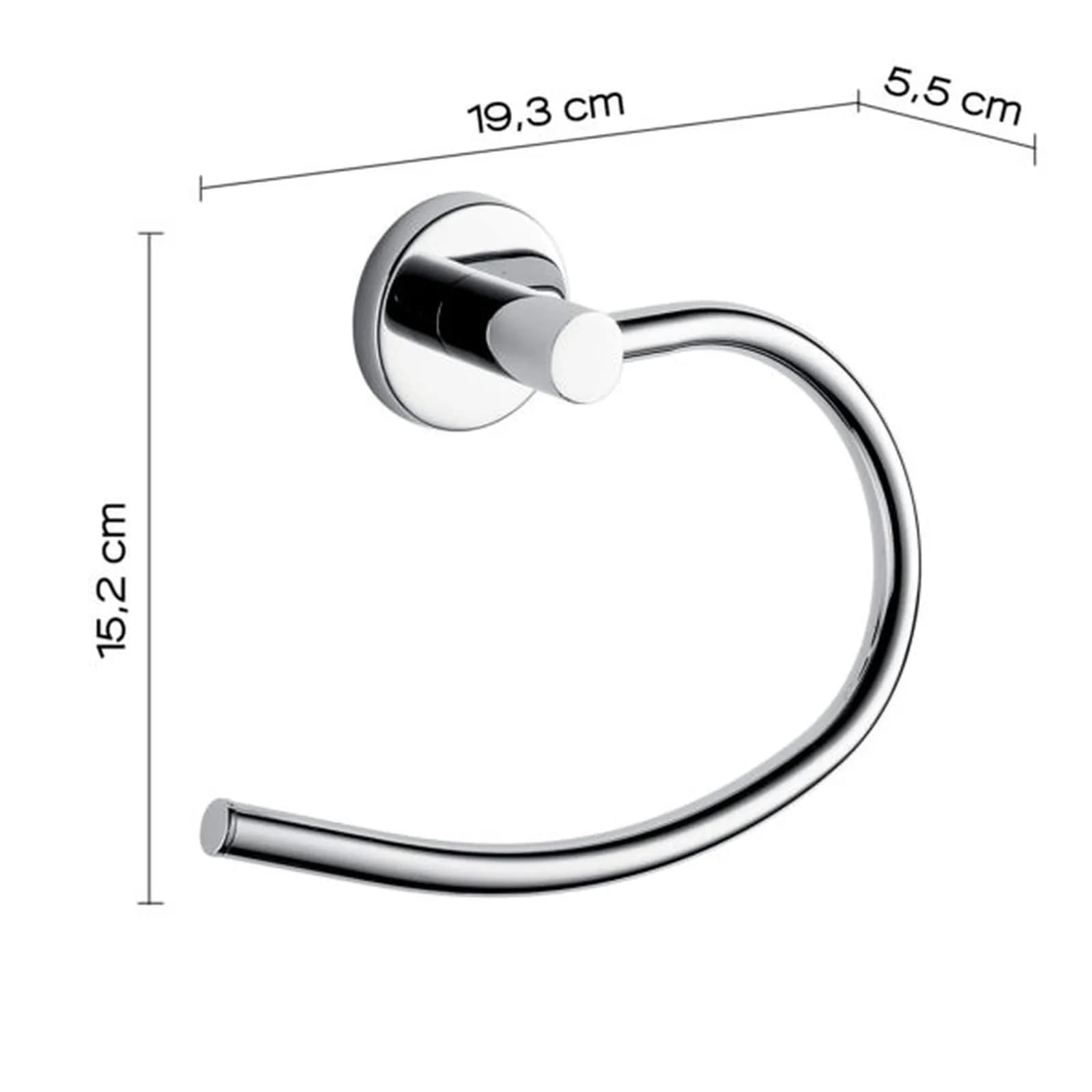 Portasalviette ad anello in acciaio inox e cromall cromo - Felce di Gedy
