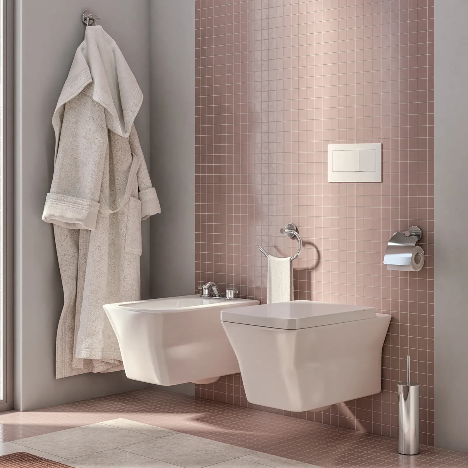 Portasalviette ad anello in acciaio inox e cromall cromo - Felce di Gedy