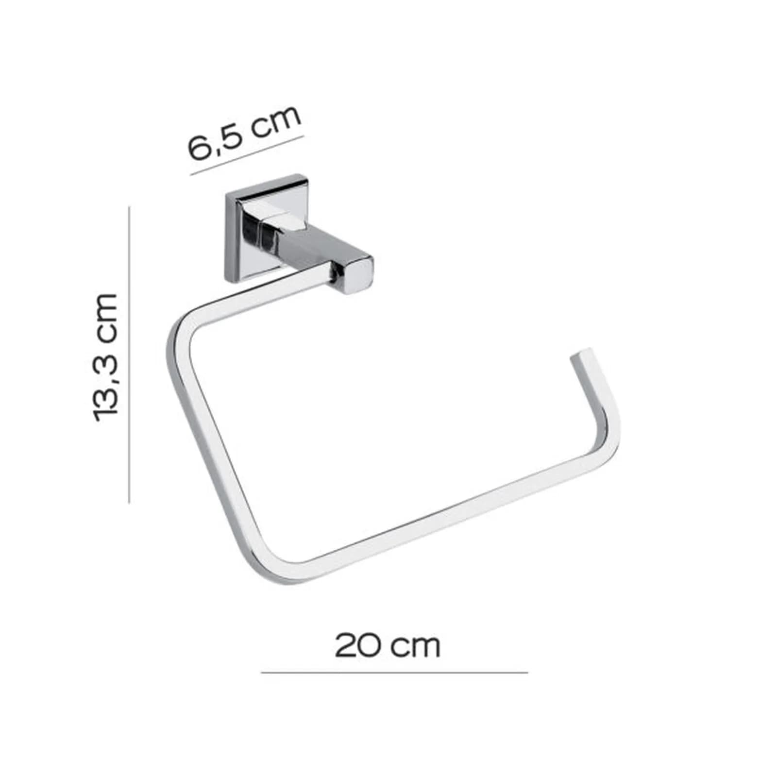 Portasalviette a muro ad anello in acciaio inox e cromall cromo - Colorado di Gedy