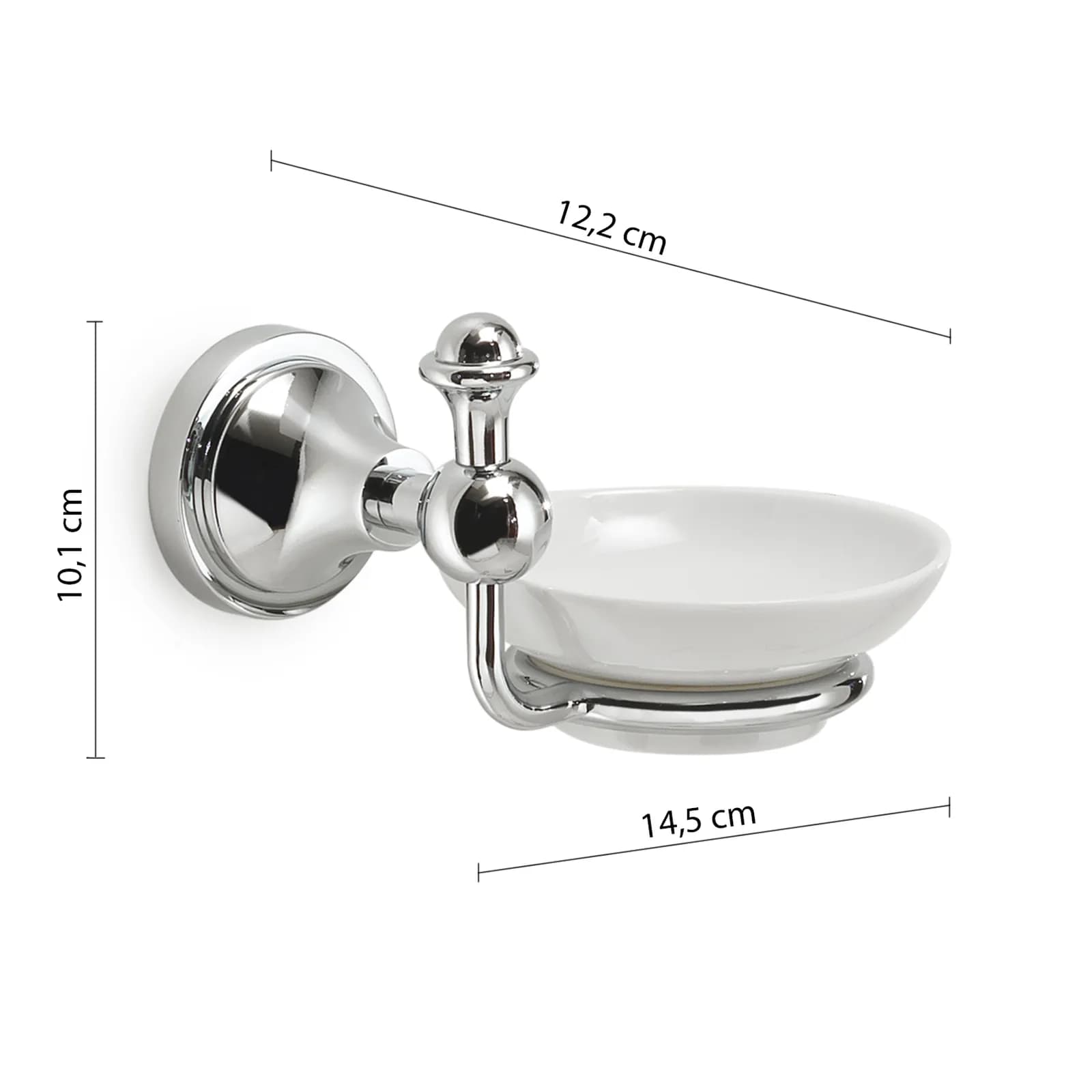 Portasapone a muro in acciaio inox e ceramica - Nevis di Gedy