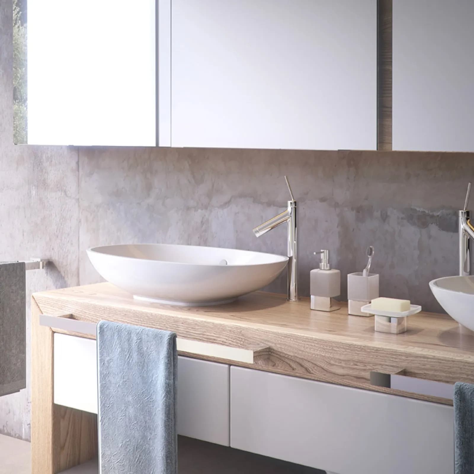 Portasapone d'appoggio in cromall e alluminio cromo e vetro satinato - Lounge di Gedy