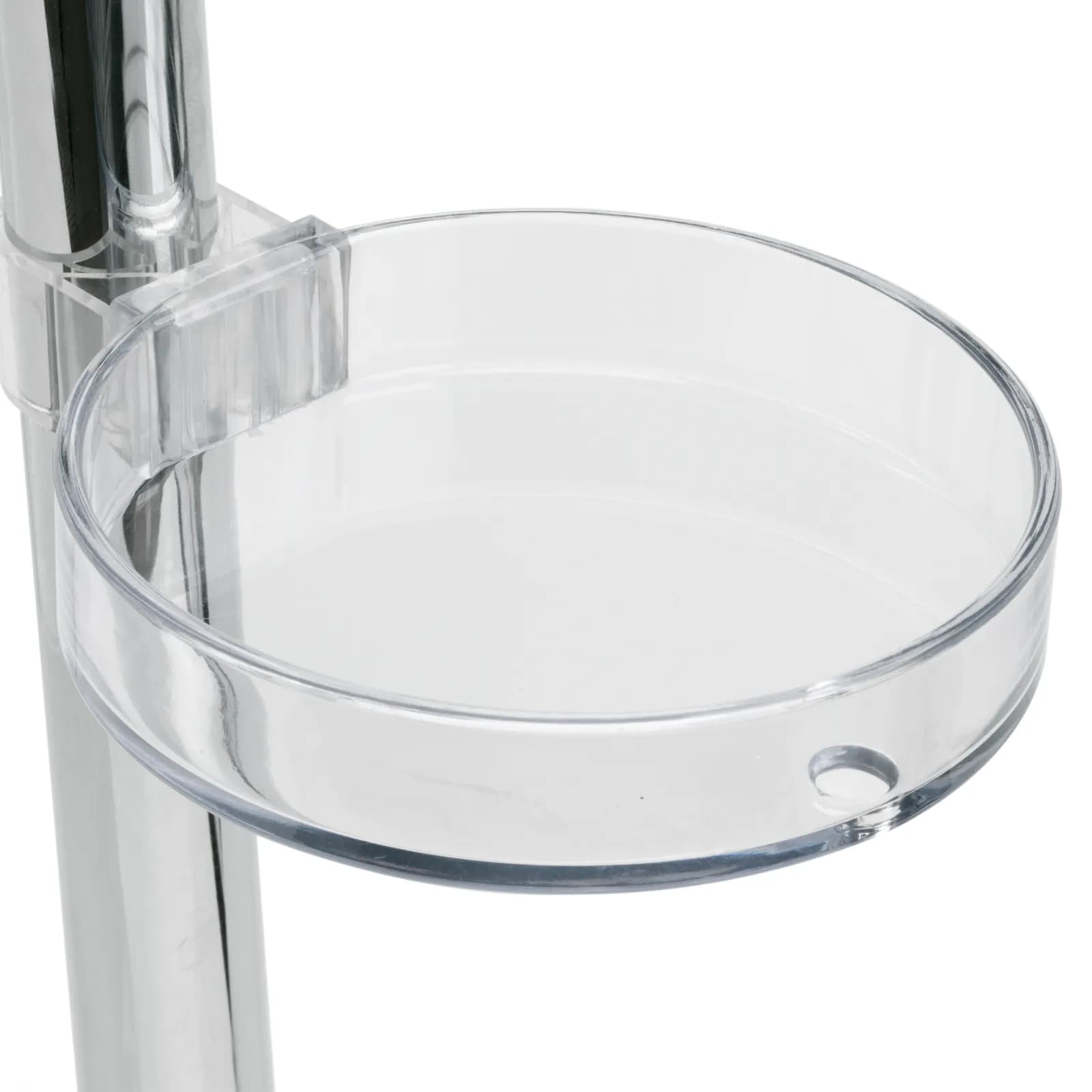 Portasapone trasparente diametro 11 cm per asta saliscendi doccia