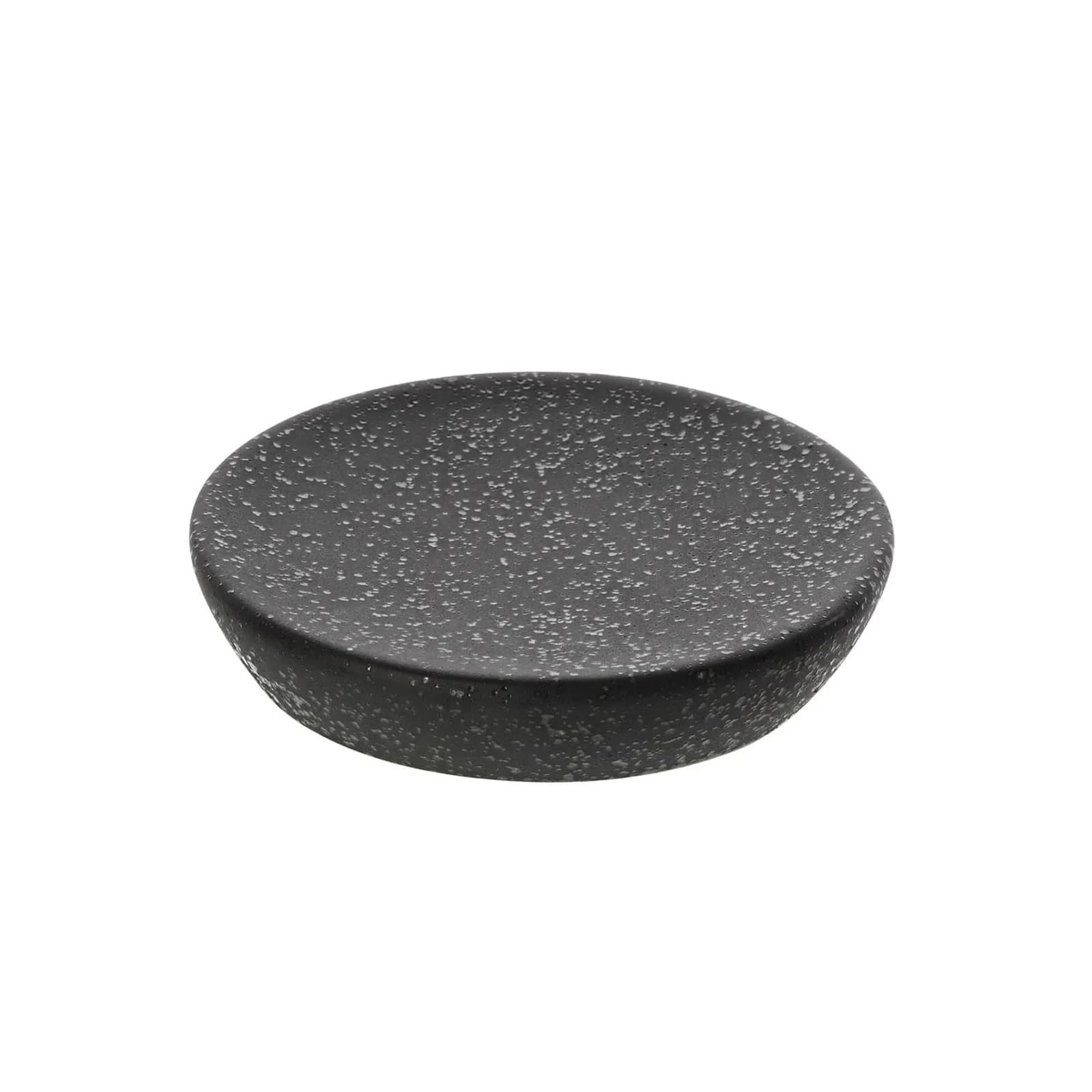 Portasapone in cereamica nero opaco effetto anticato - Linea Ibiza