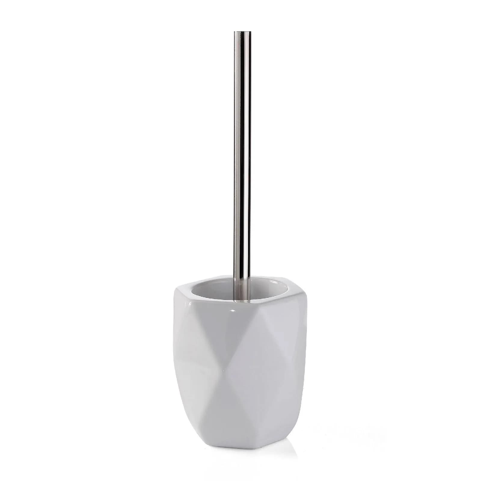 Portascopino d'appoggio in ceramica bianco - Dalia di Gedy