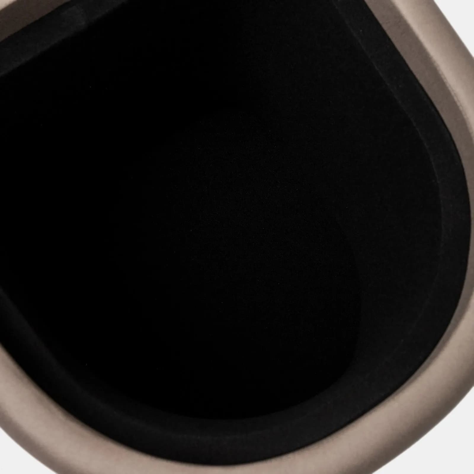 Pouf contenitore con vassoio 42 cm in microfibra tortora - Cohen