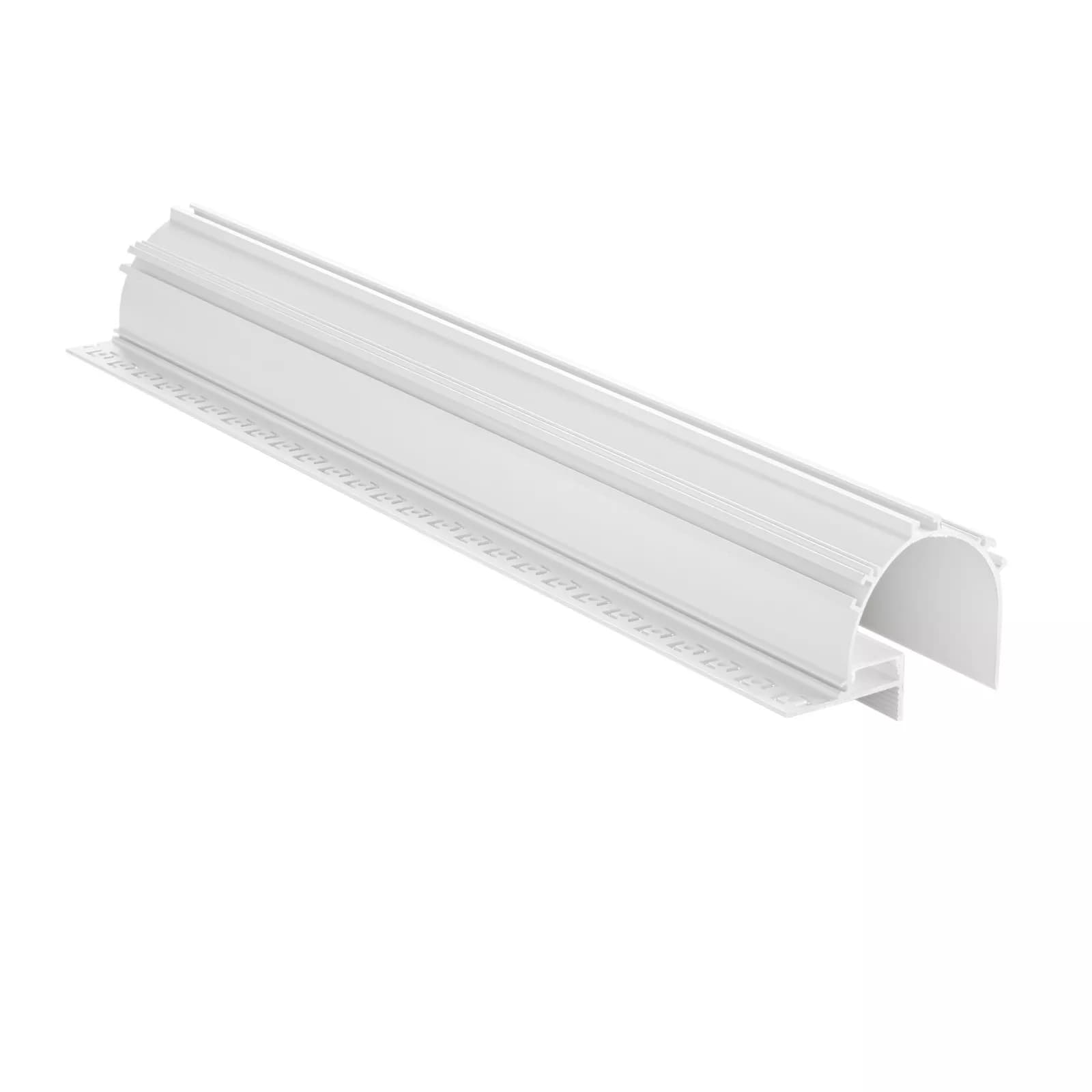 Profilo a veletta 200x9,5 cm in alluminio bianco con diffusore opale - Golly