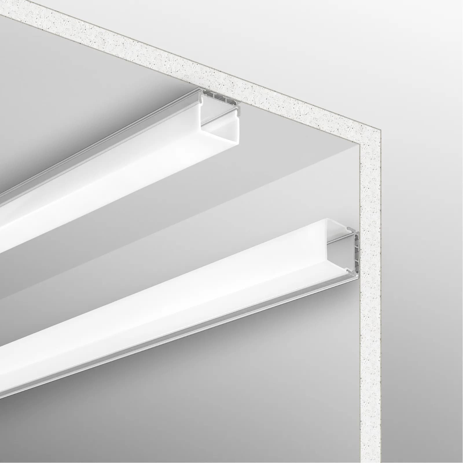Profilo squadrato 200x2,7 cm in alluminio silver - Laky