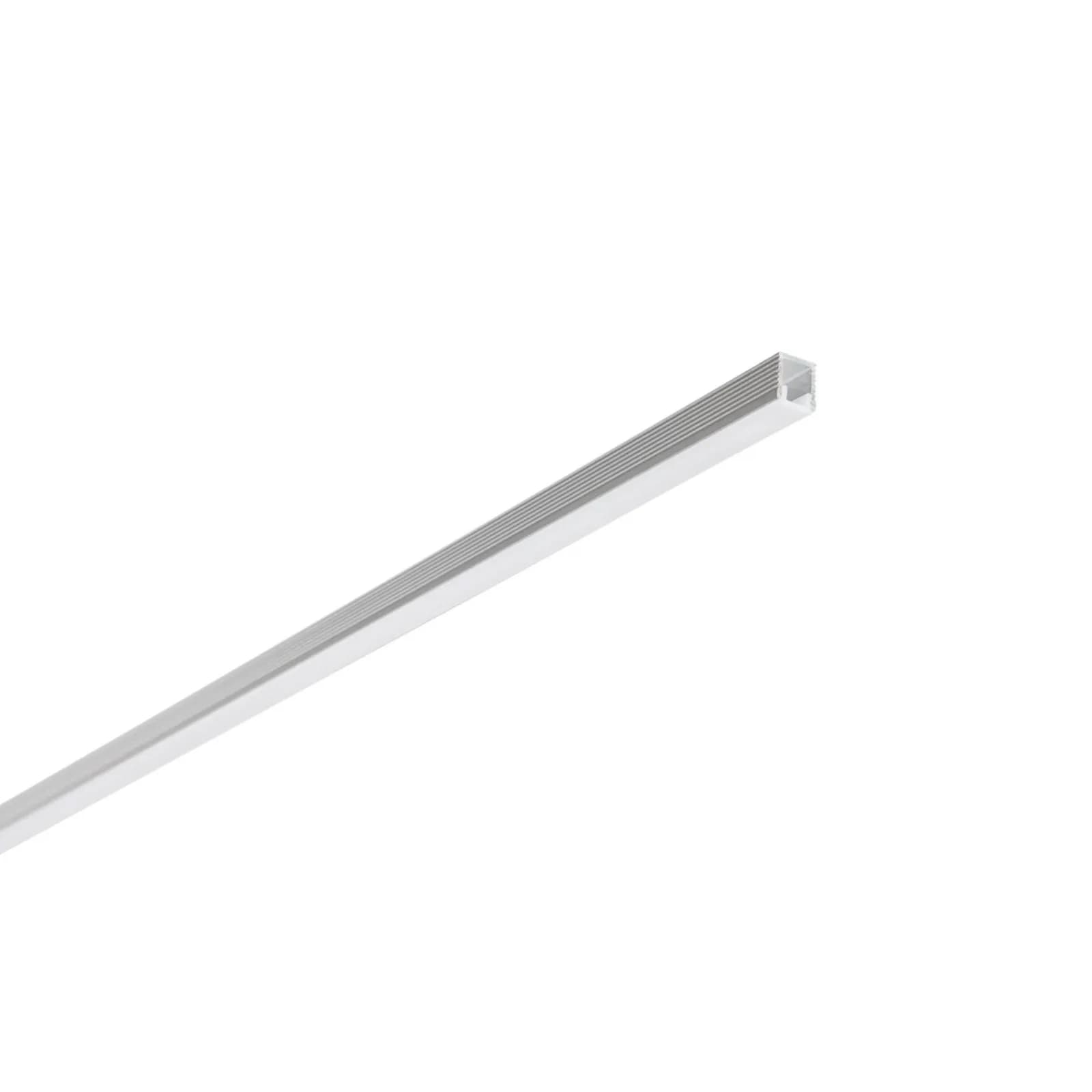 Profilo a rapido fissaggio 200x0,8 m in alluminio silver ad incasso o superficie - Menga