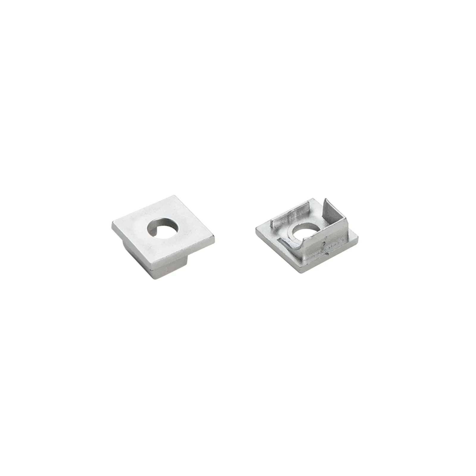 Profilo a rapido fissaggio 200x1,2 cm in alluminio silver diffusore opale - Laterally