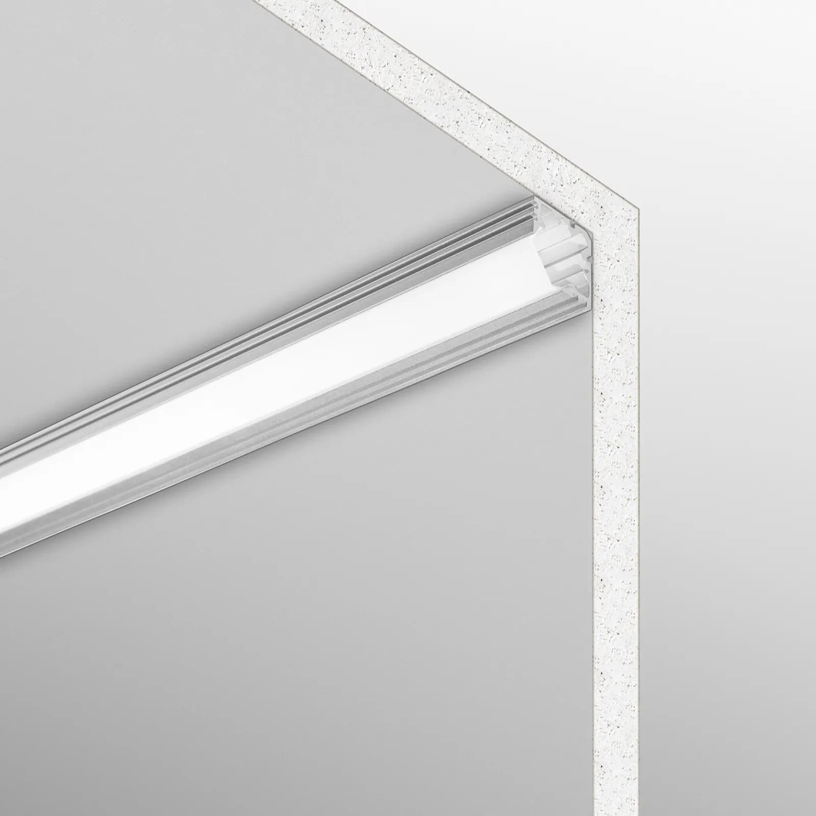 Profilo angolare a rapido fissaggio 100x1,2 cm in alluminio silver - Tably