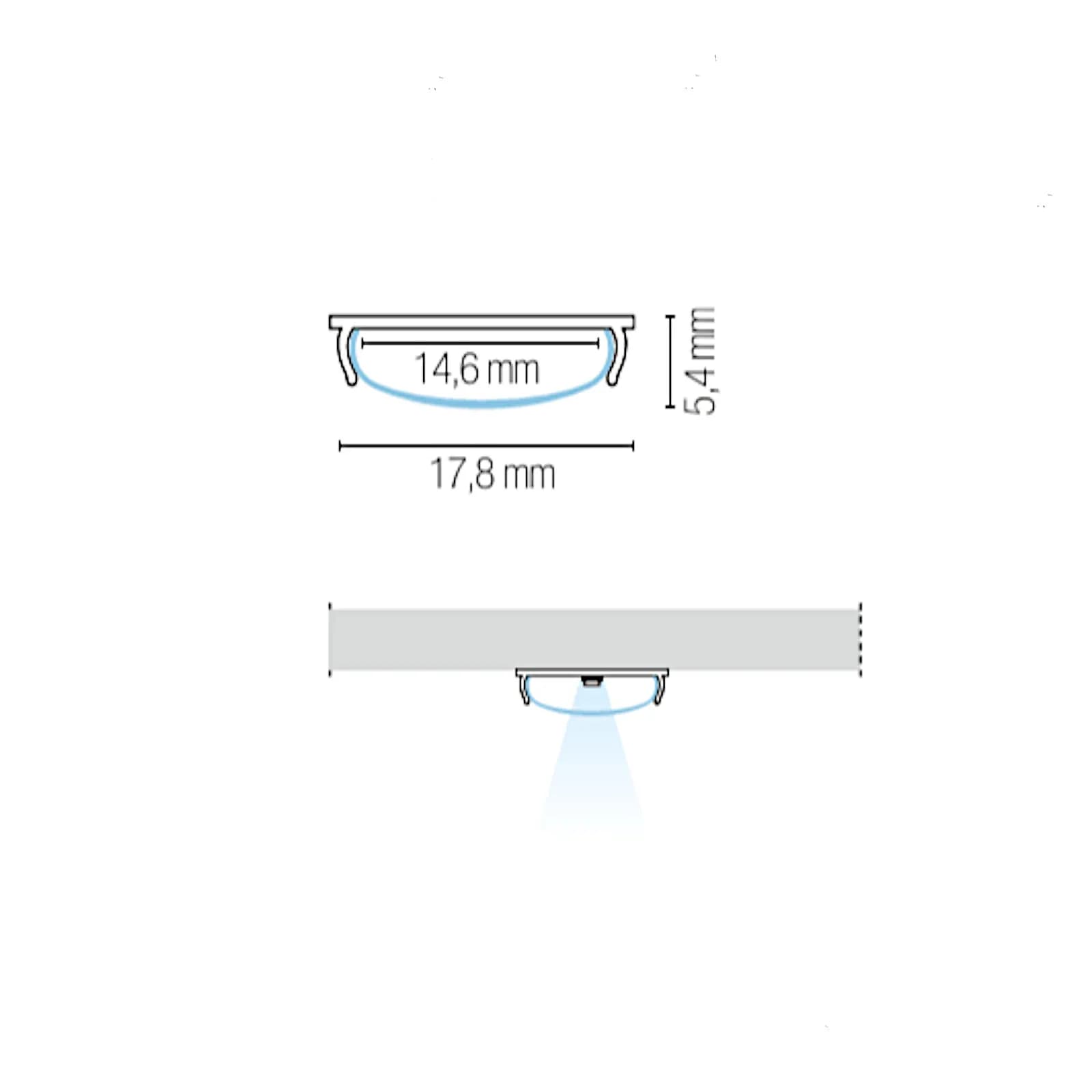Profilo flessibile 200x1,2 cm in alluminio silver installazione su superficie curva - Flessy