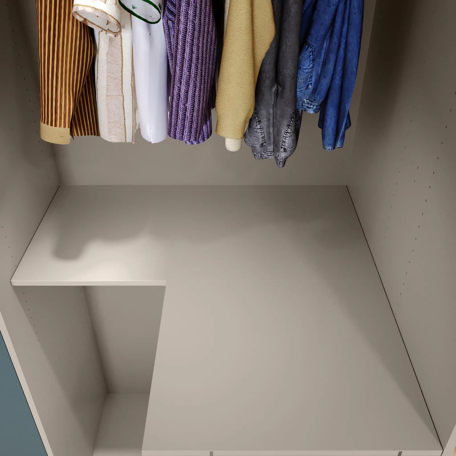 Ripiano angolare cashmere per armadio - Ventur