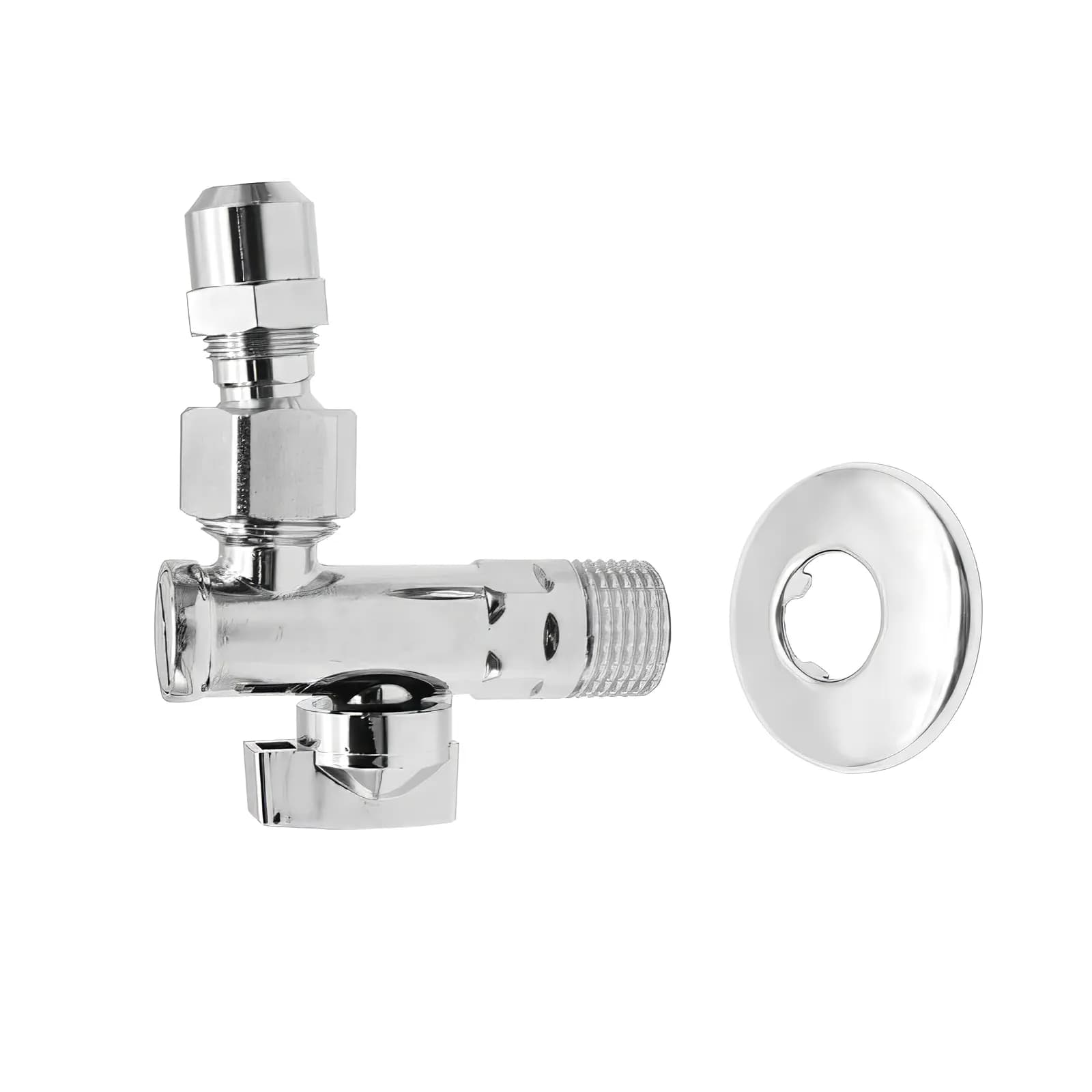 Rubinetto sottolavabo a sfera con filtro a snodo e rosone attacchi 1/2"