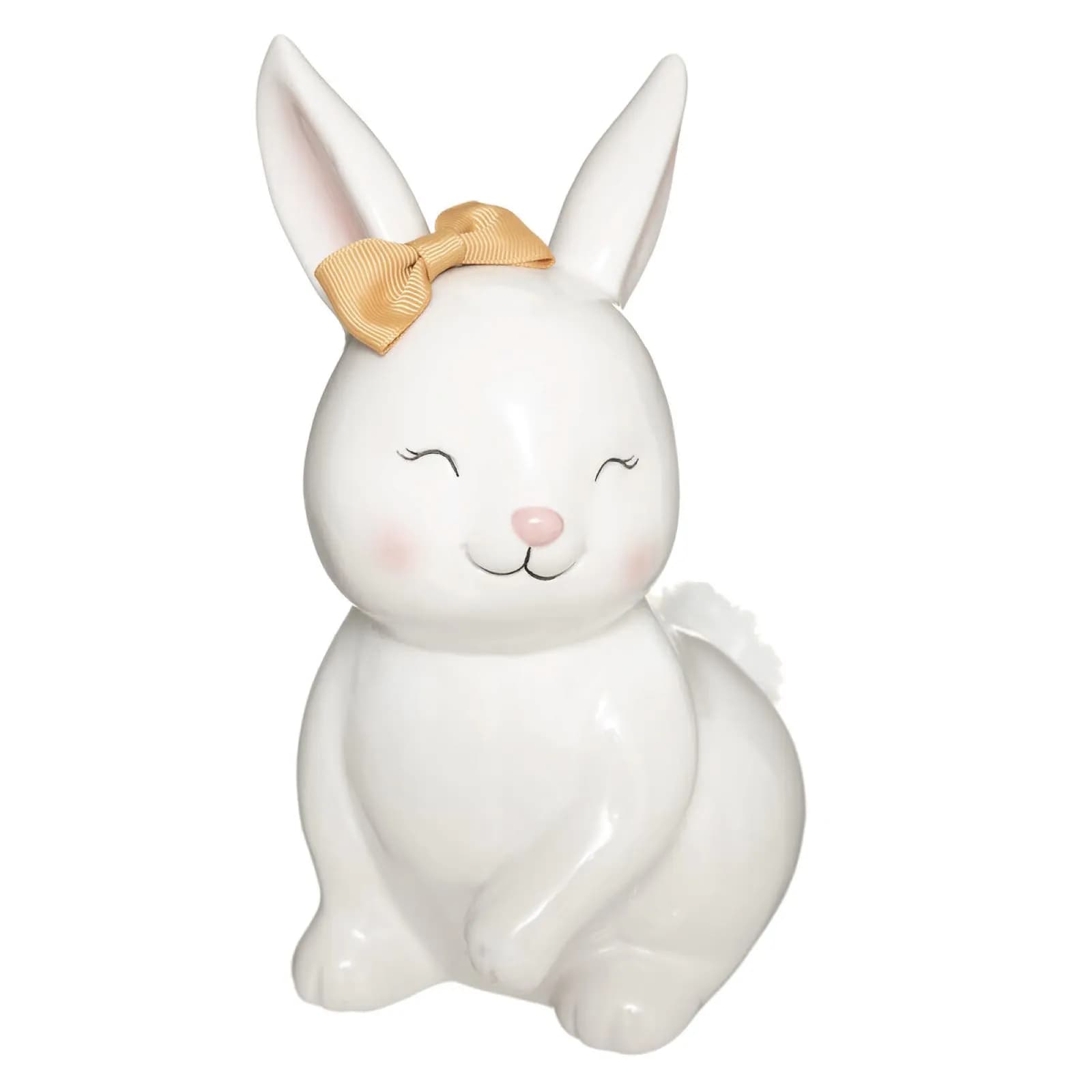Salvadanaio per bambini 22h cm coniglio in ceramica bianco - Kids