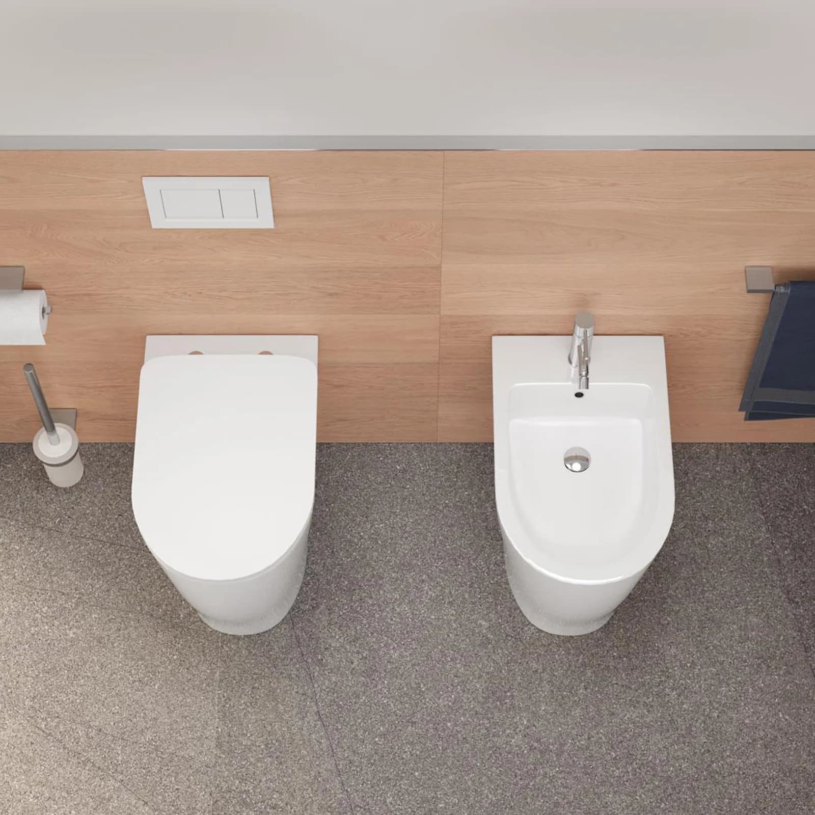 Sanitari filomuro rialzati 50 h cm risparmio idrico con sedile SoftClose - Ego