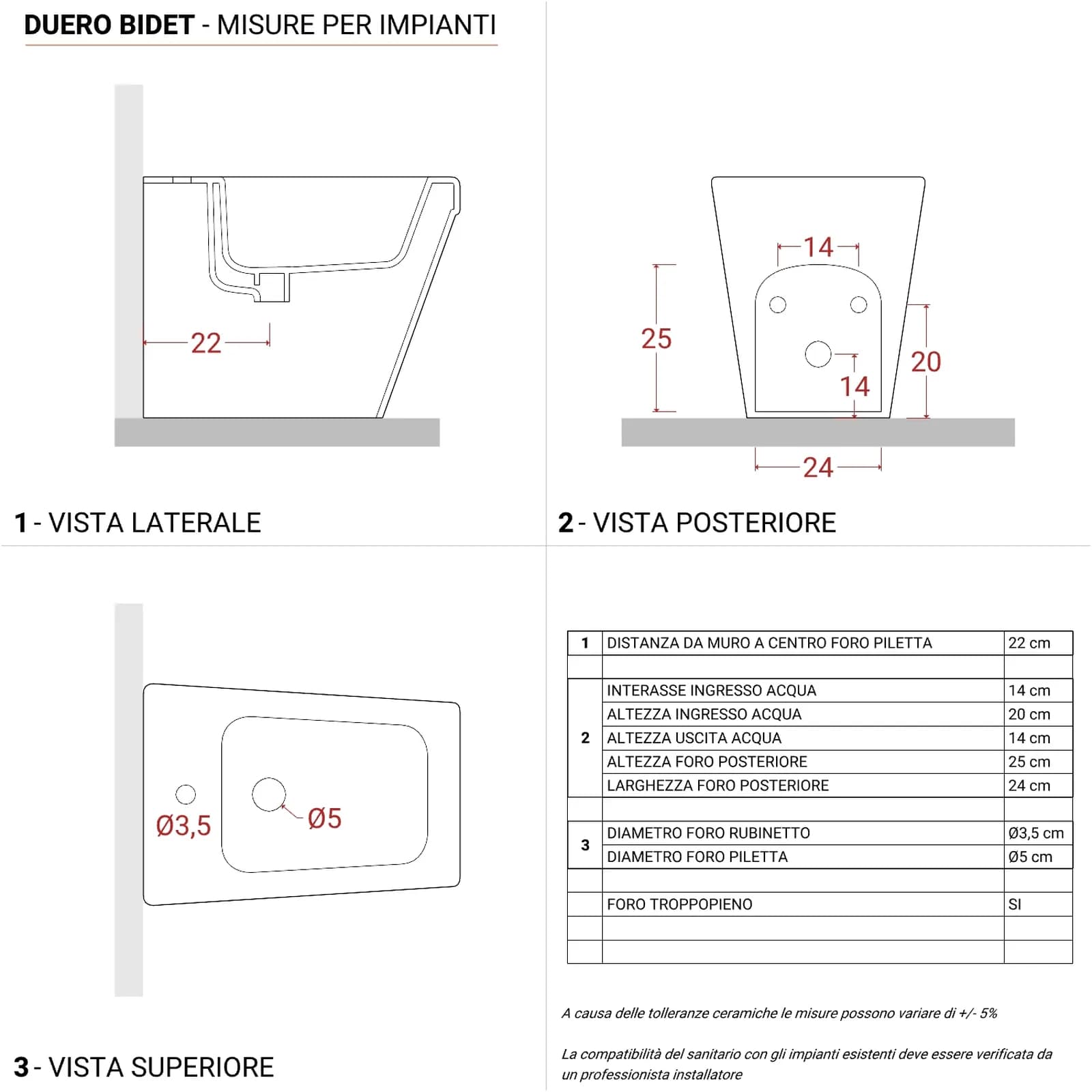 Sanitari filomuro in ceramica con wc monoblocco rimless e copriwc softclose - Lena