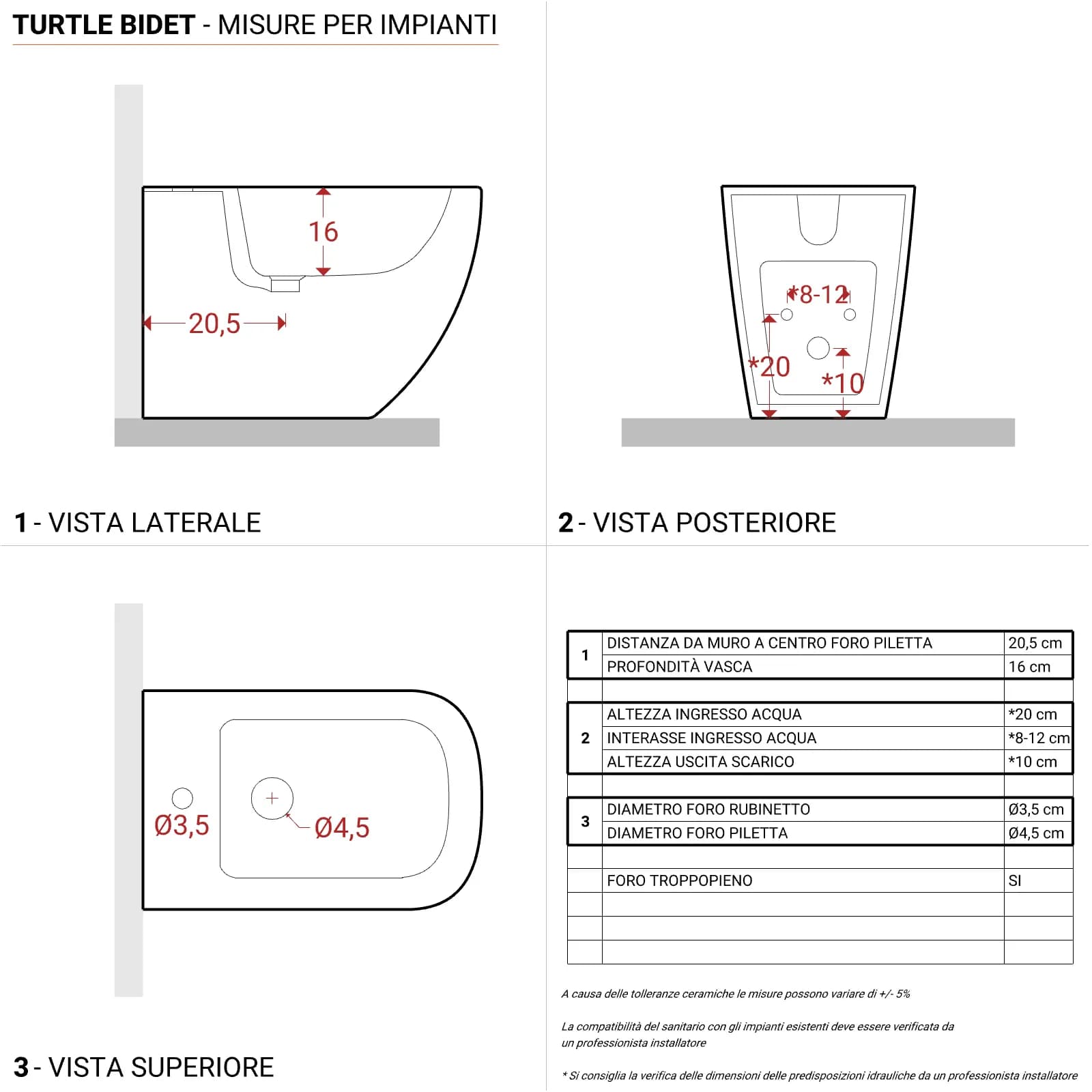 Sanitari filomuro rimless con sedile softclose e sgancio rapido - Turtle