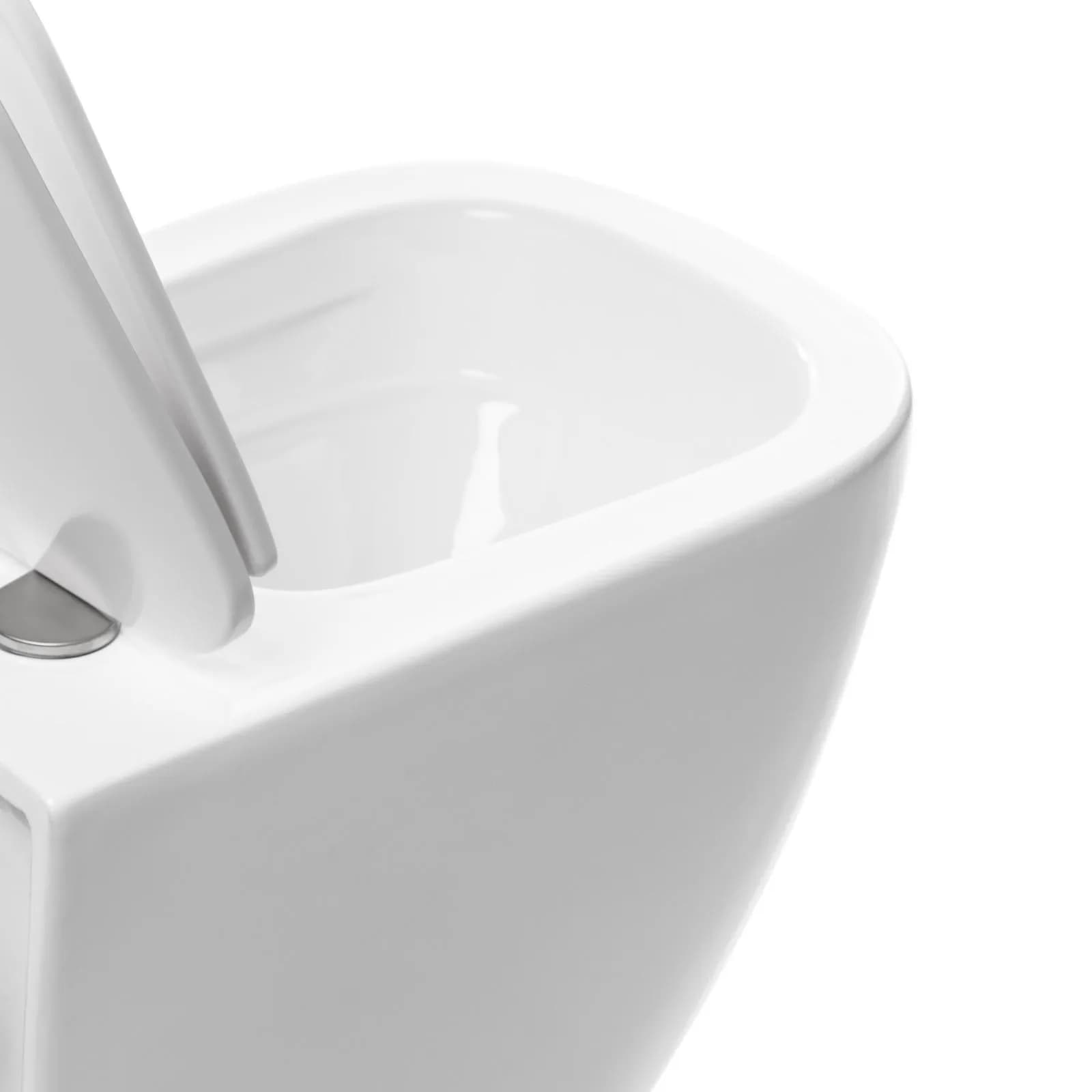 Sanitari filomuro rimless con sedile softclose e sgancio rapido - Turtle